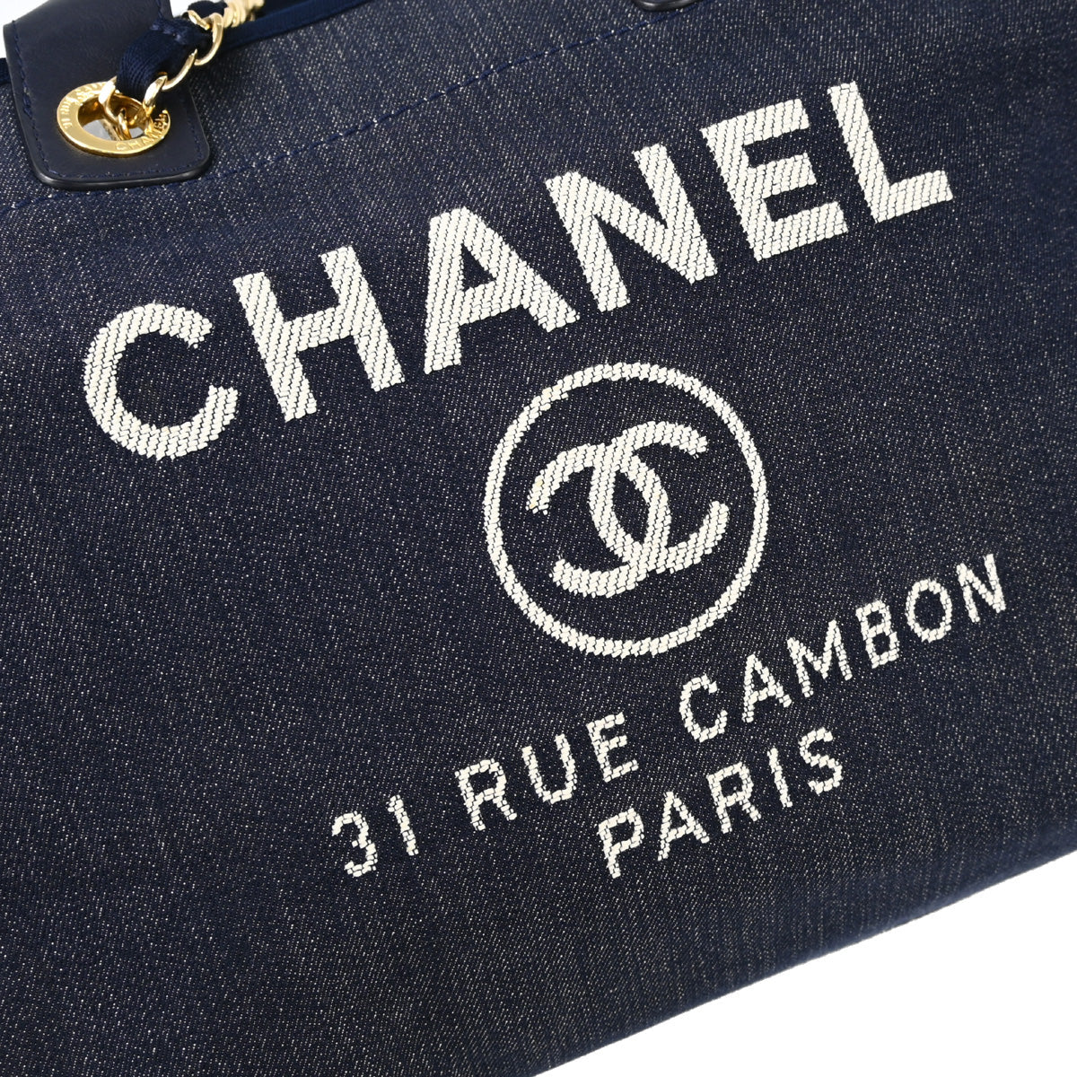 Chanel 2012-2013 Blue Denim Medium Deauville 2way Shoulder Tote Bag