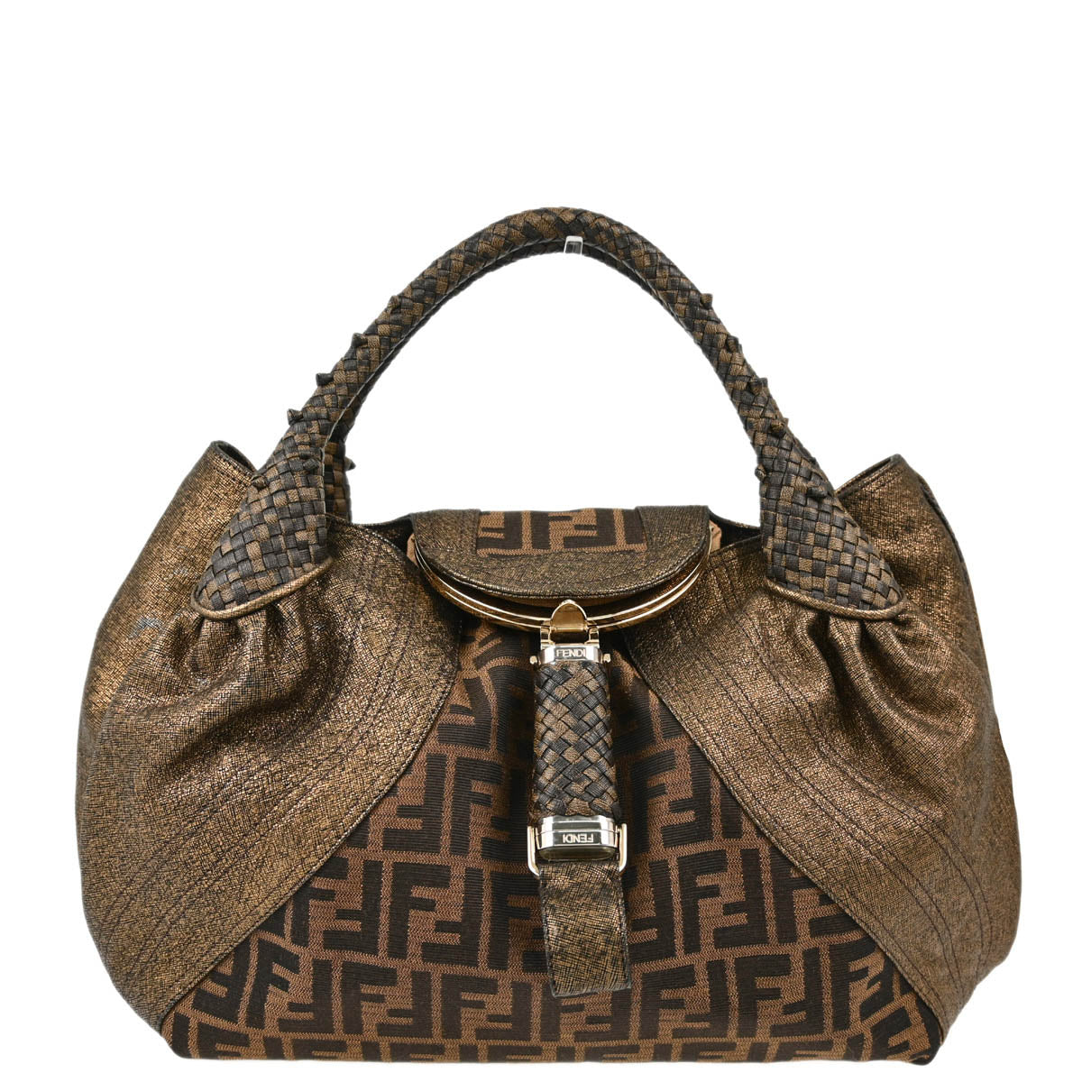 Fendi Brown Zucca Spy Bag Handbag