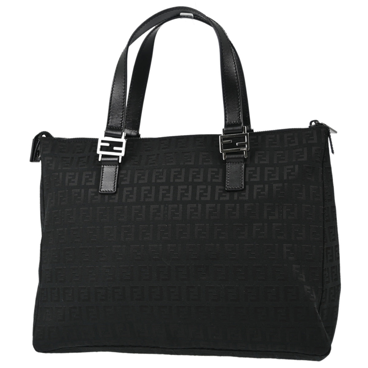 Fendi Black Zucchino Tote Handbag