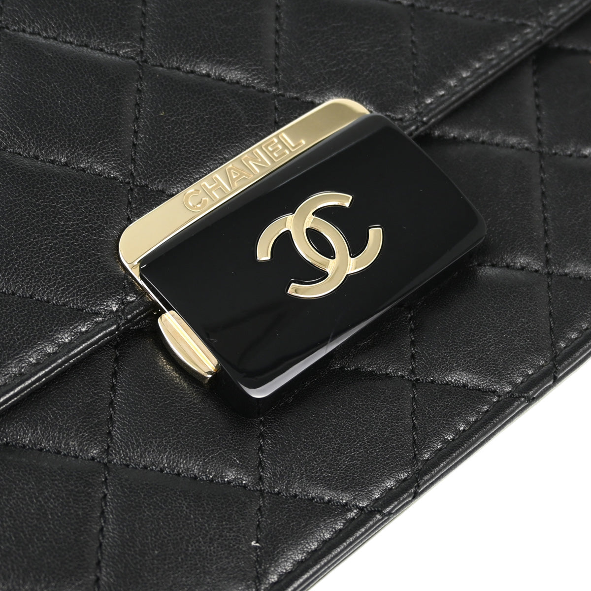 Chanel 2017-2018 Black Lambskin Beauty Lock Shoulder Bag