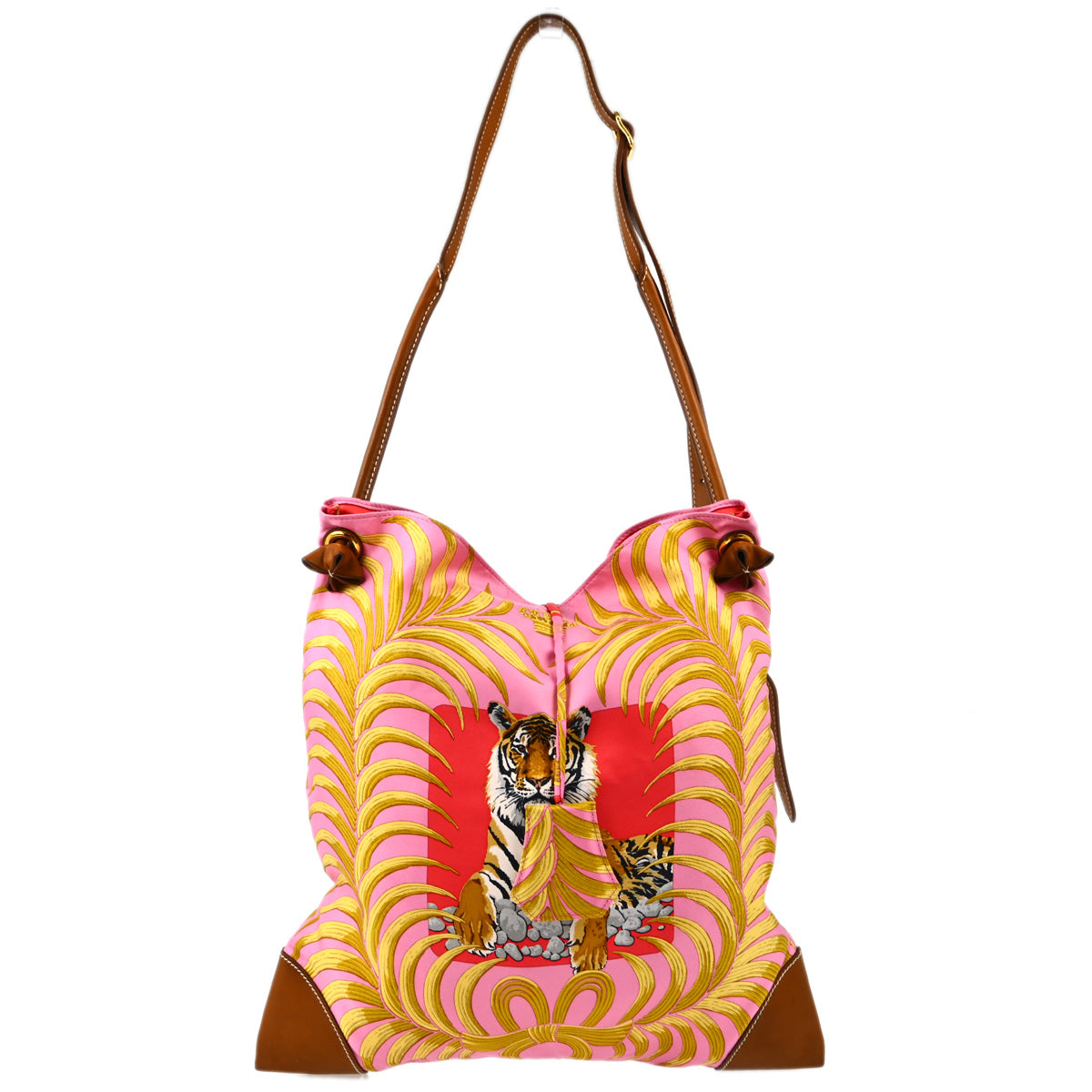 Hermes Pink Silk Silky City PM Shoulder Bag