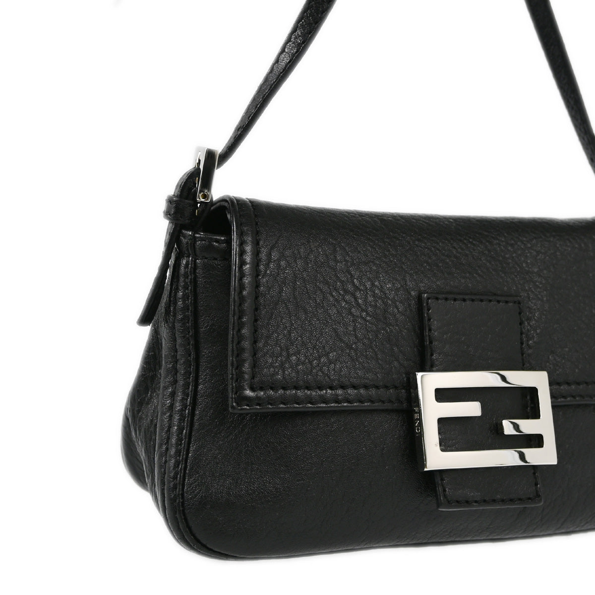 Fendi Black Mamma Baguette Handbag