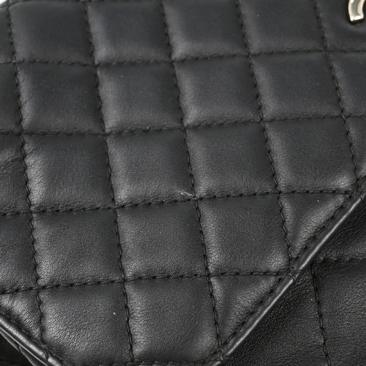 Chanel 2011 Black Calfskin Straight Flap Shoulder Bag