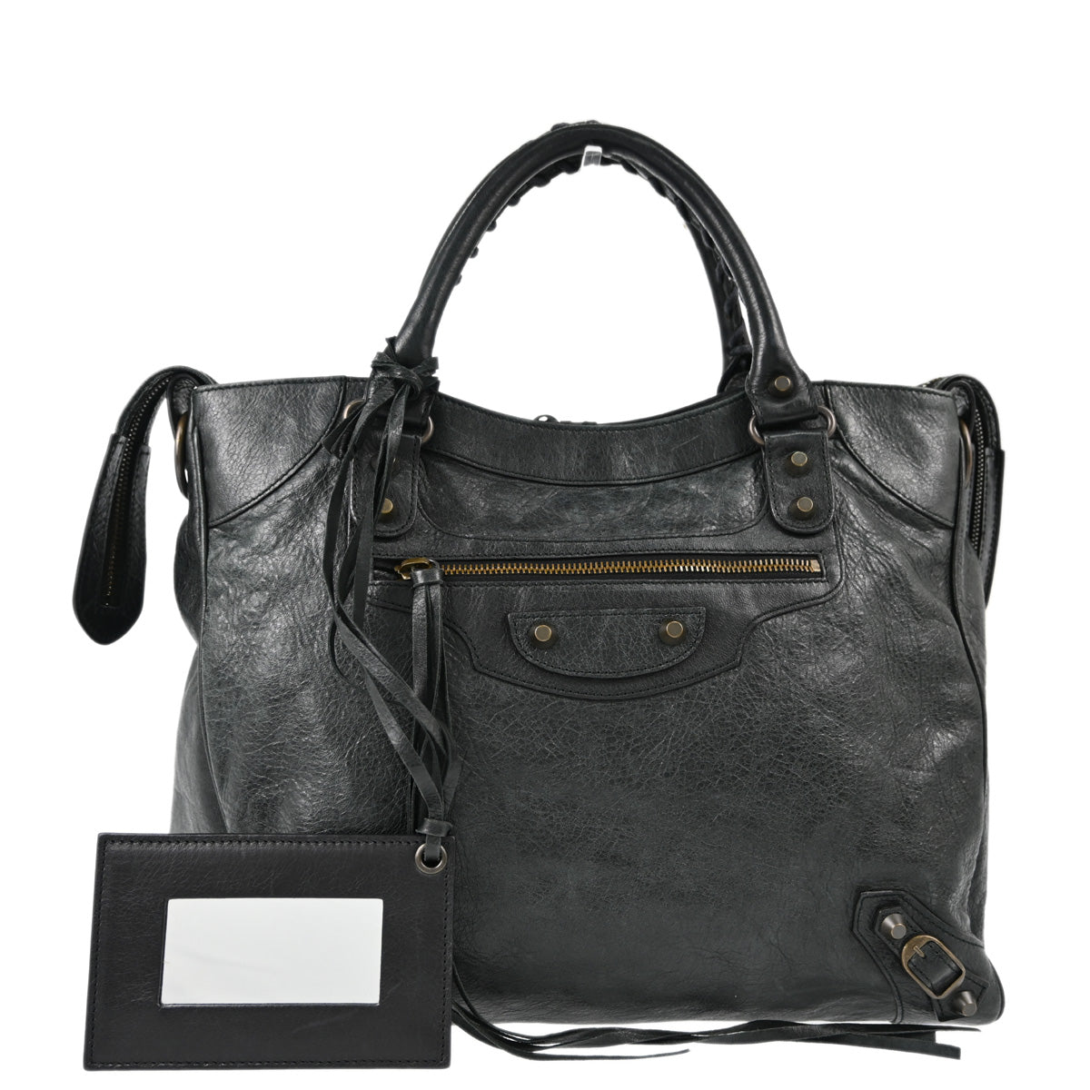 Balenciaga Black Goatskin Velo Handbag