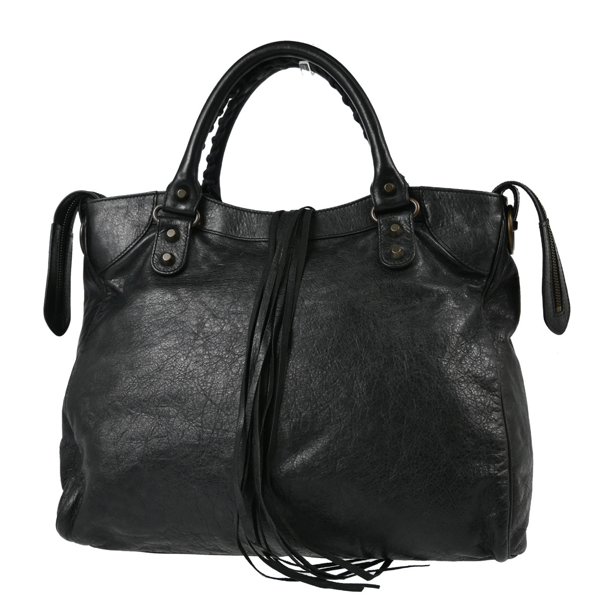 Balenciaga Black Goatskin Velo Handbag