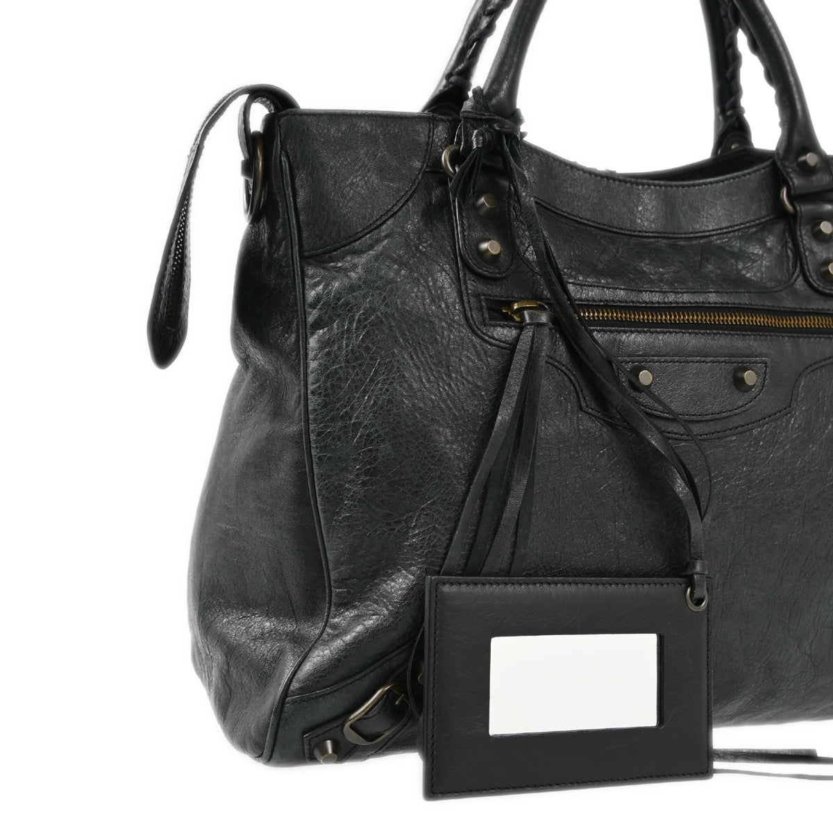 Balenciaga Black Goatskin Velo Handbag