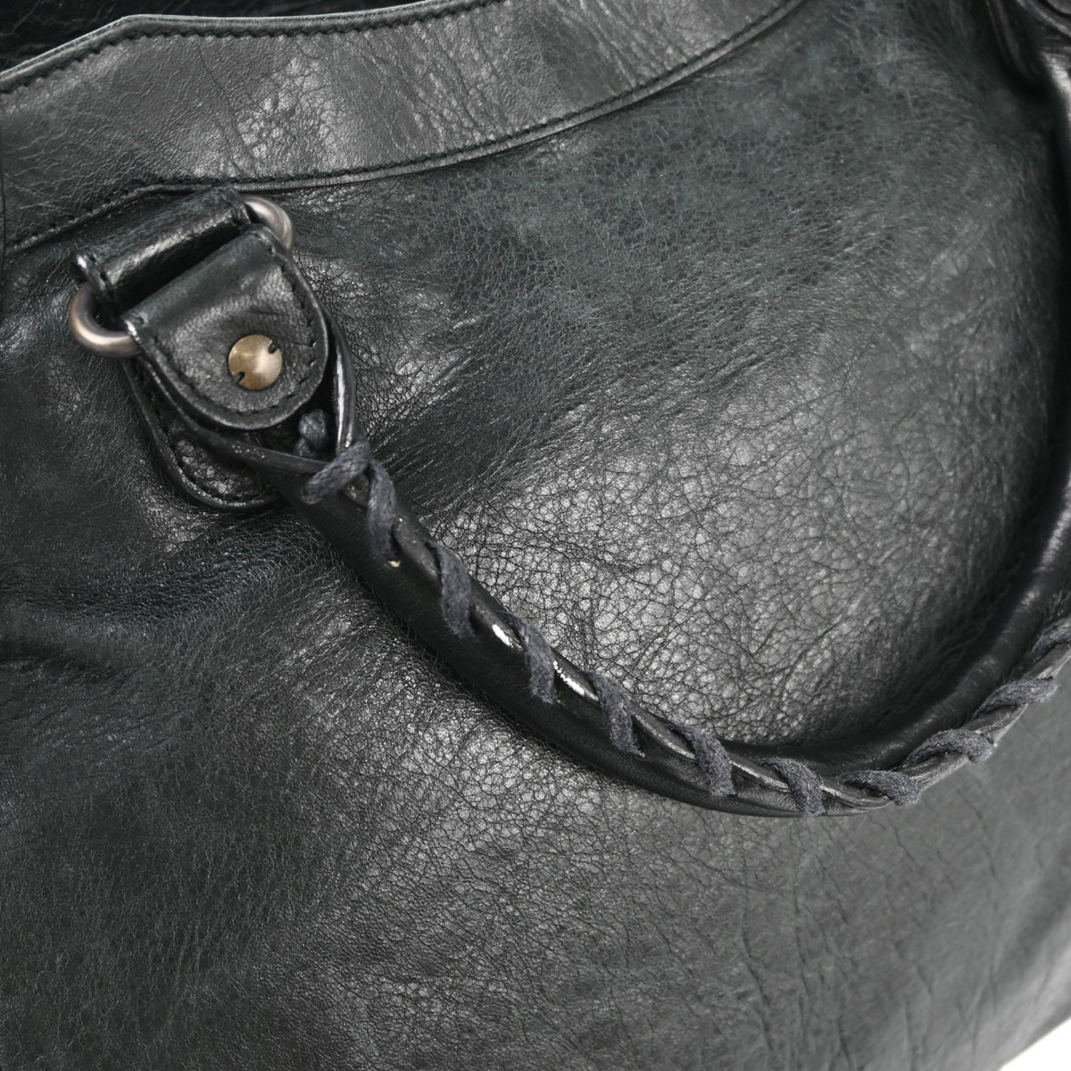 Balenciaga Black Goatskin Velo Handbag