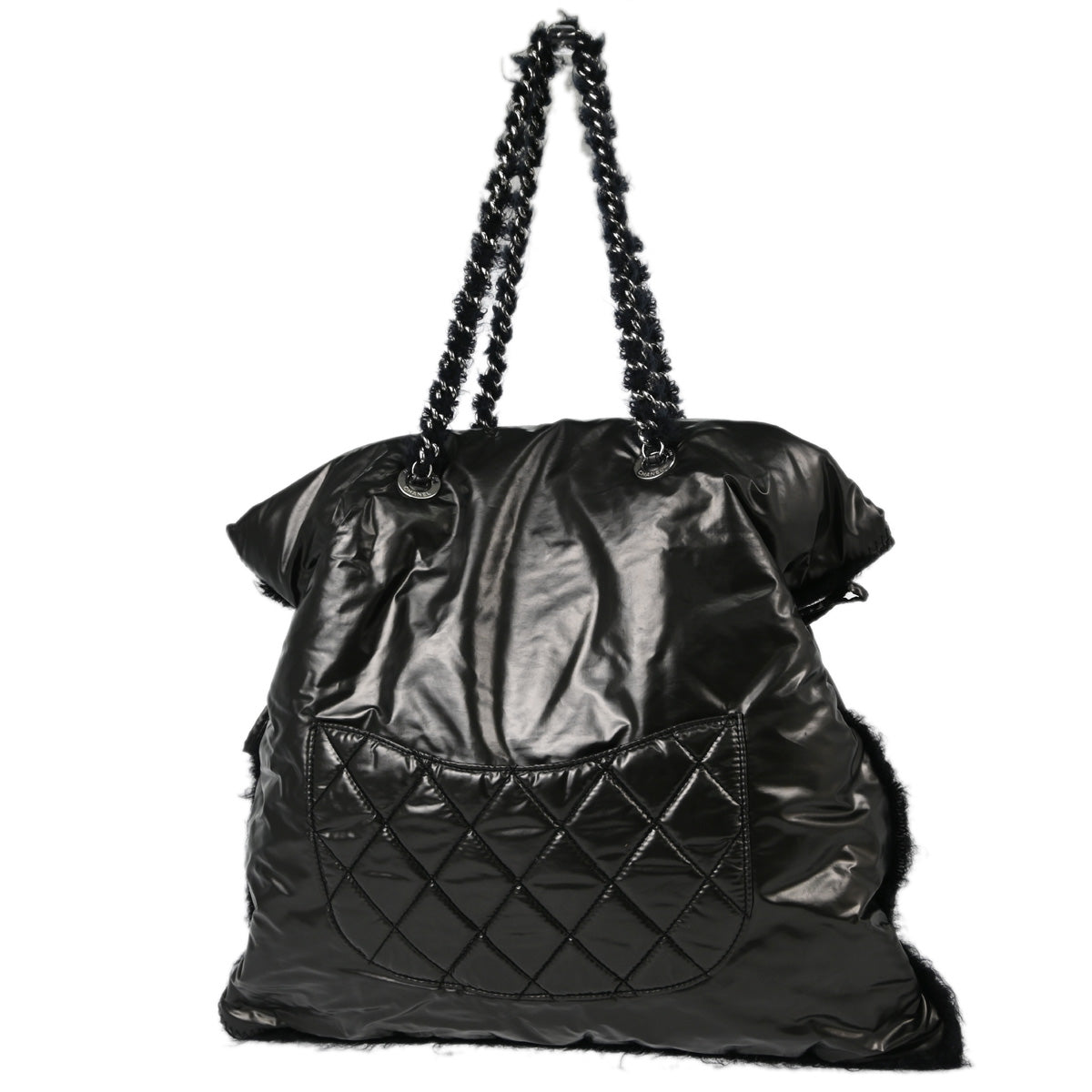 Chanel 2010-2011 Black Vinyl Polar Bon Bon Tote Bag