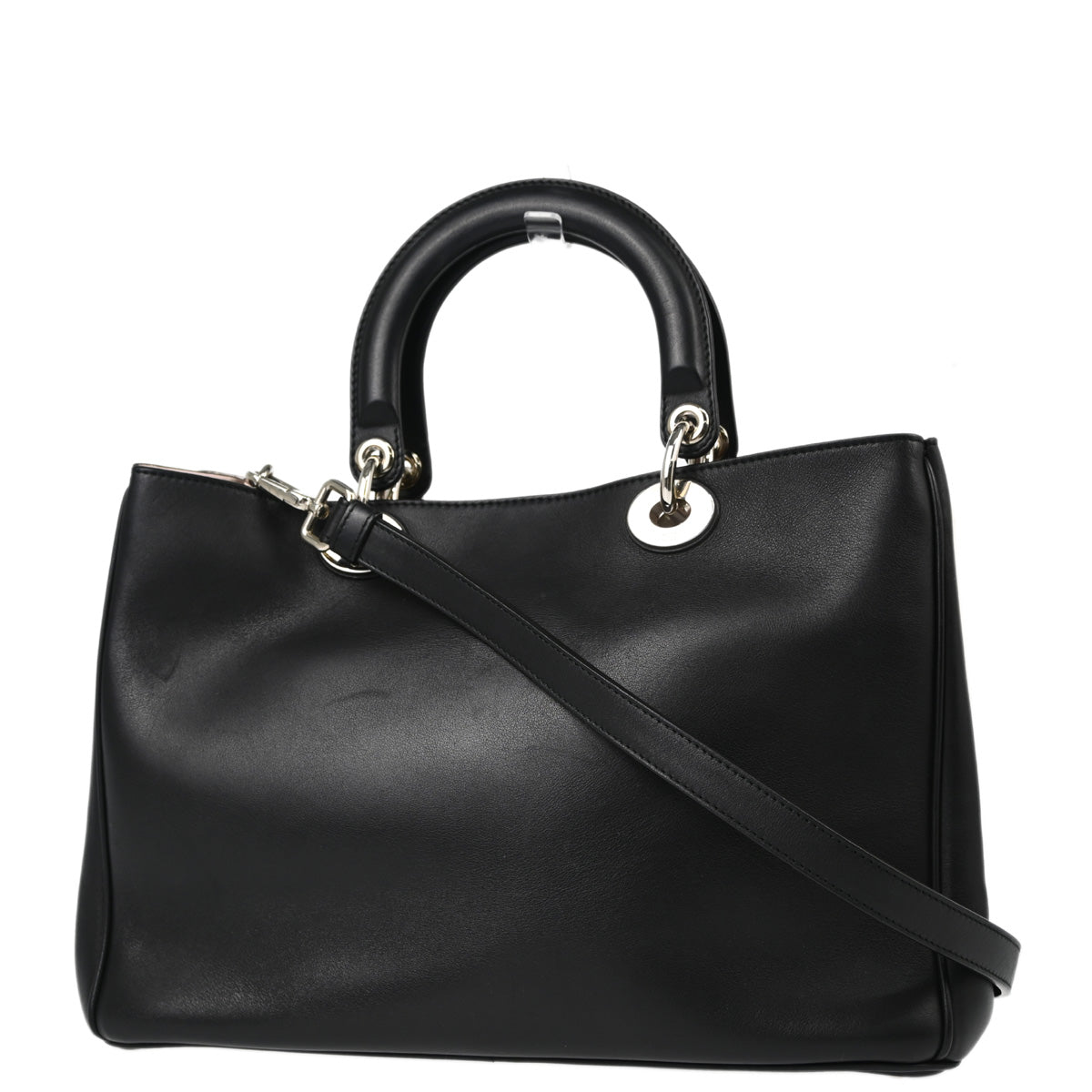 Christian Dior Black Diorissimo 2way Shoulder Tote Handbag