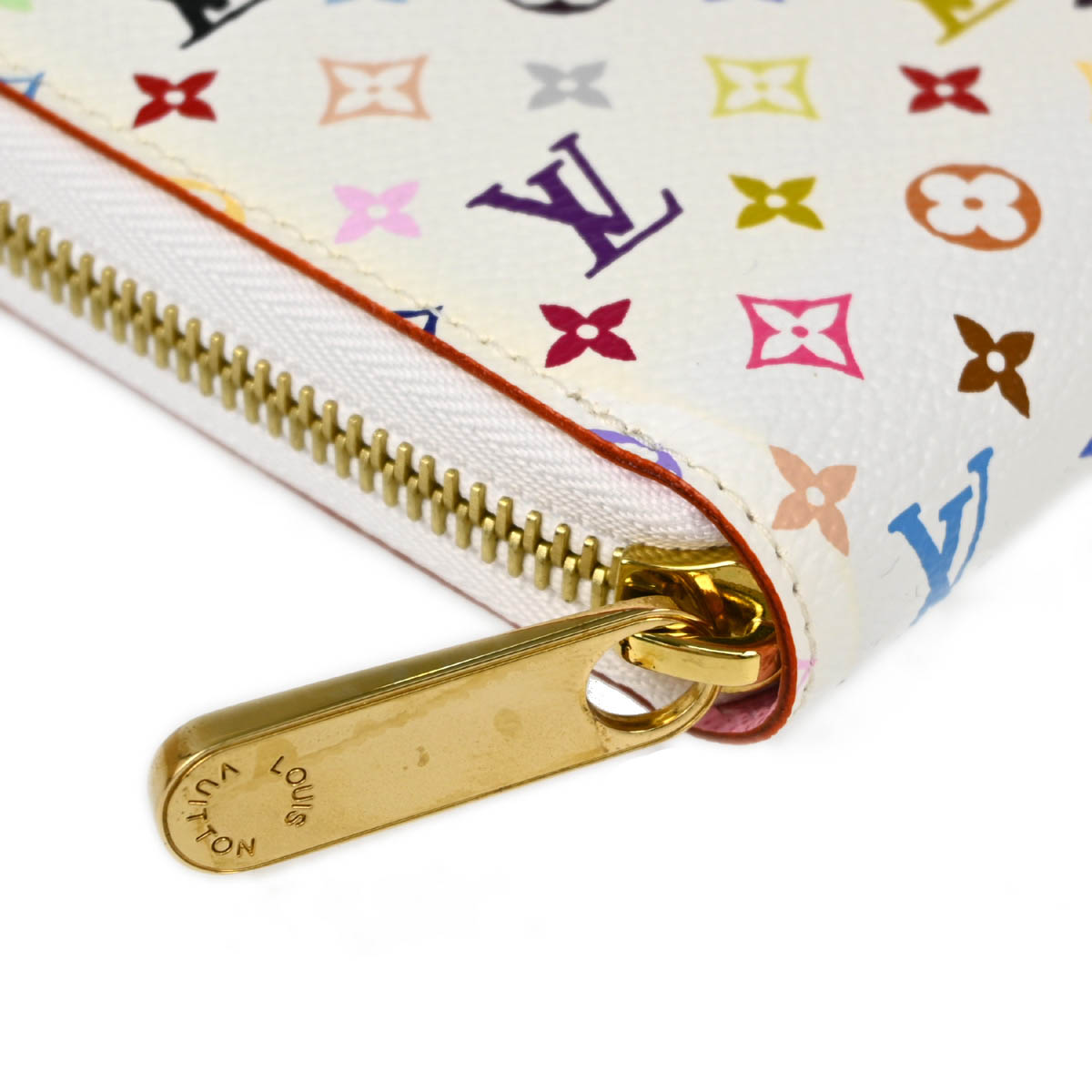 Louis Vuitton 2014 White Multicolor Zippy Wallet M60241