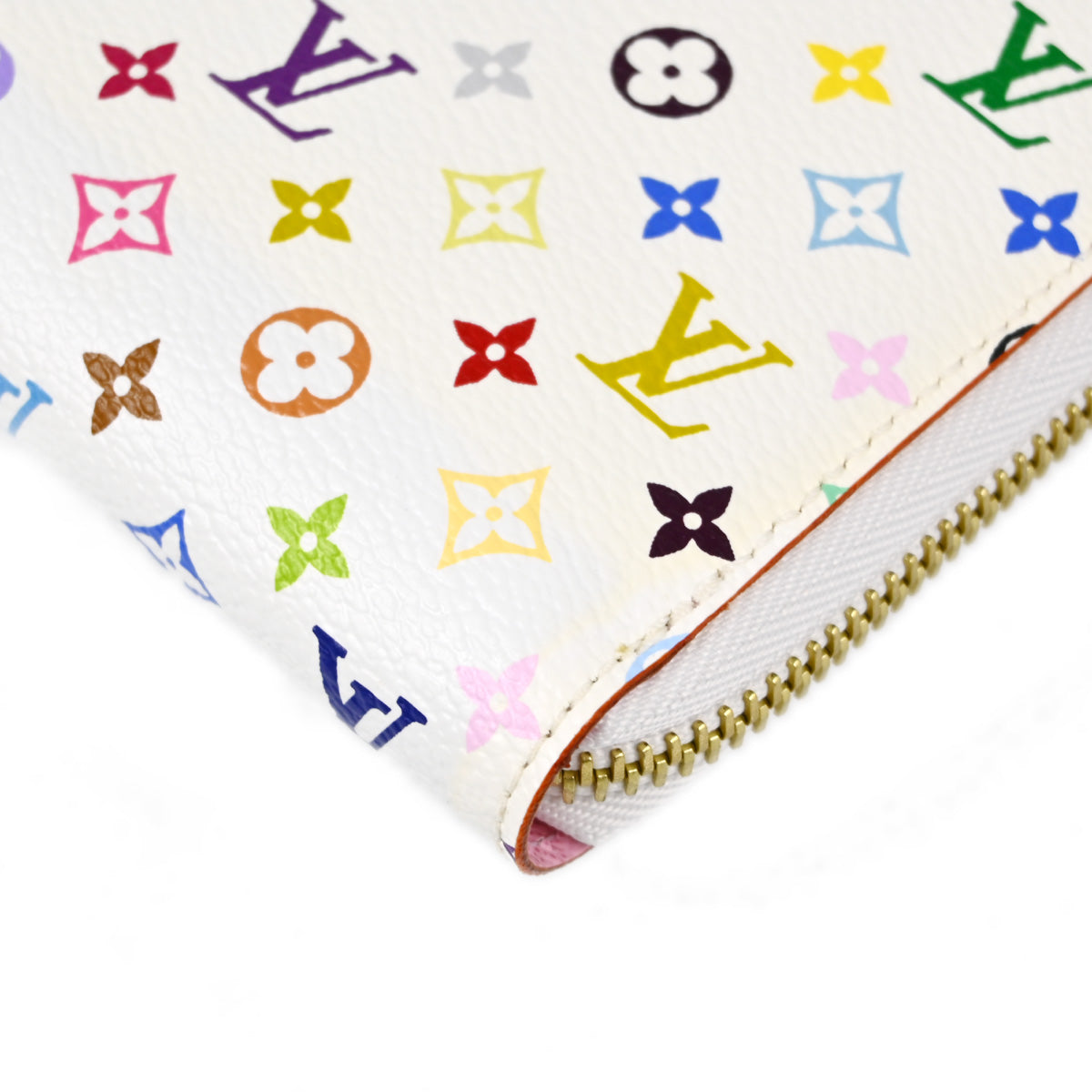 Louis Vuitton 2014 White Multicolor Zippy Wallet M60241