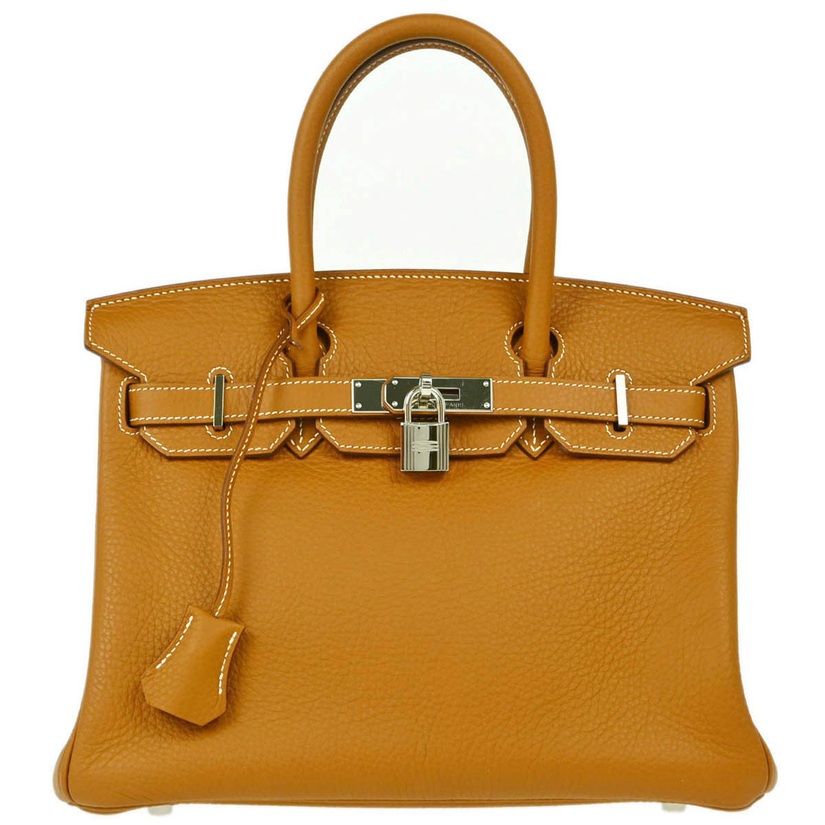 Hermes Gold 2010 Taurillon Clemence Birkin 30 Handbag