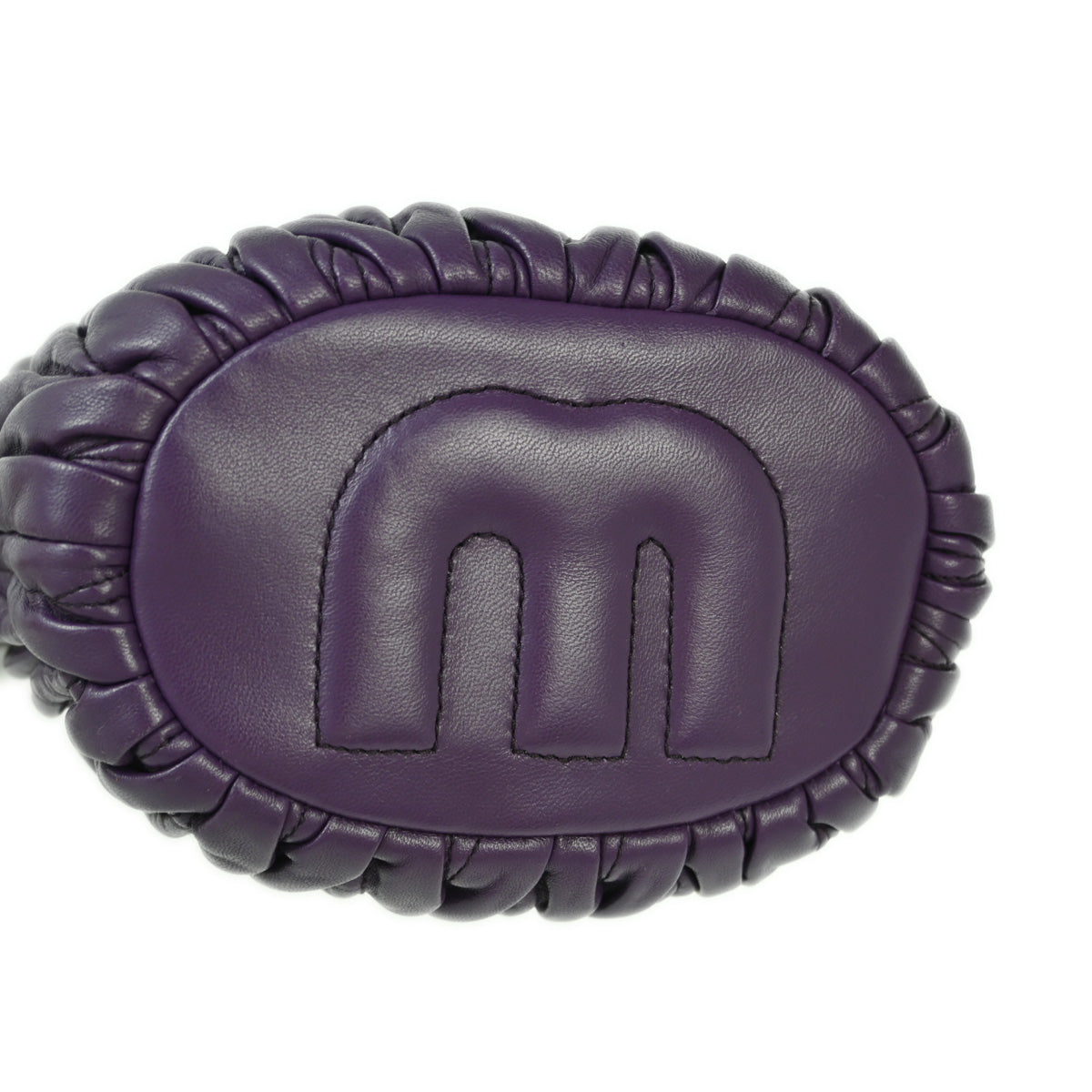 Miu Miu Purple Lambskin Matelasse Bucket Shoulder Bag