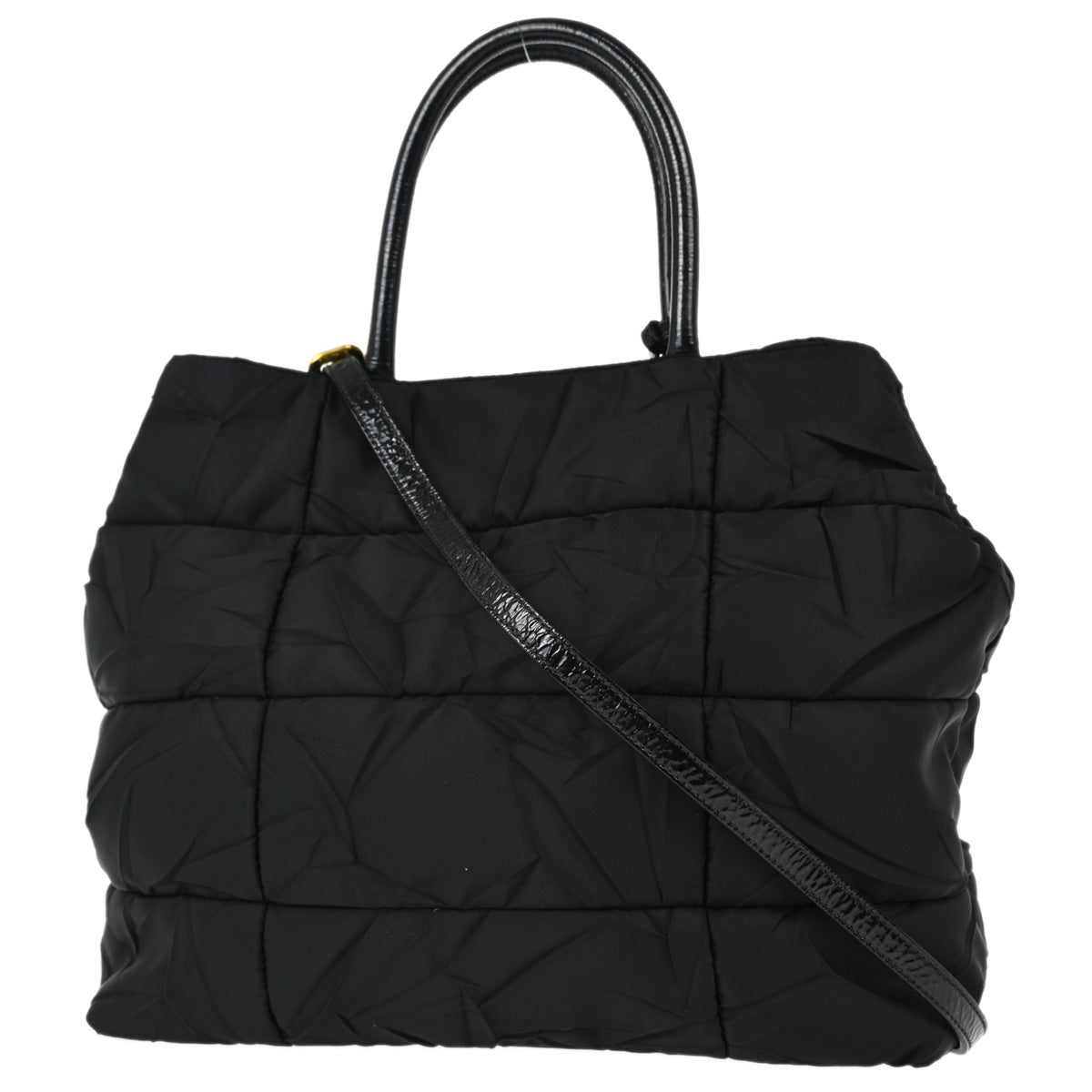 Prada Black Nylon 2way Shoulder Tote Handbag