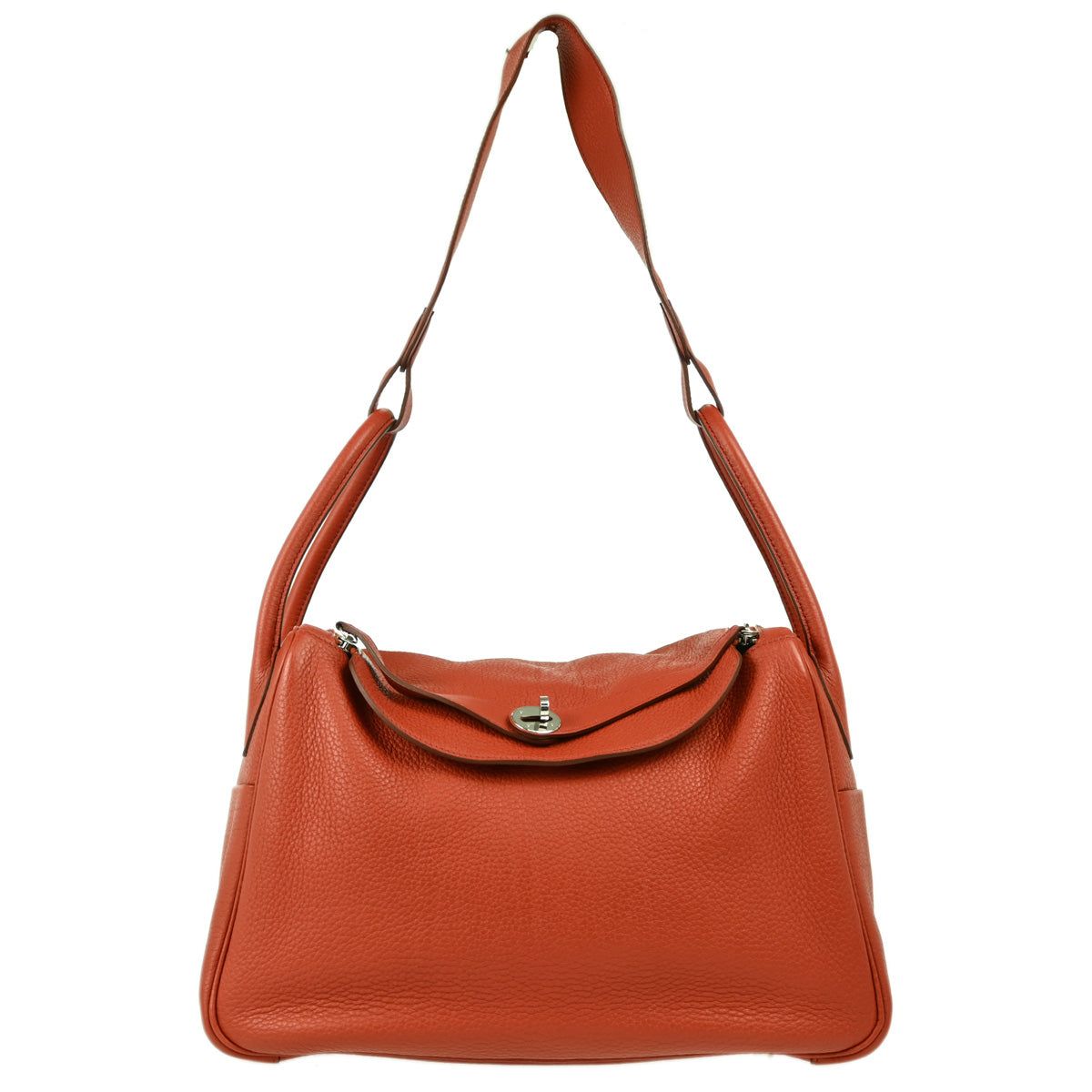 Hermes 2010 Cuivre Taurillon Clemence Lindy 34 Shoulder Bag