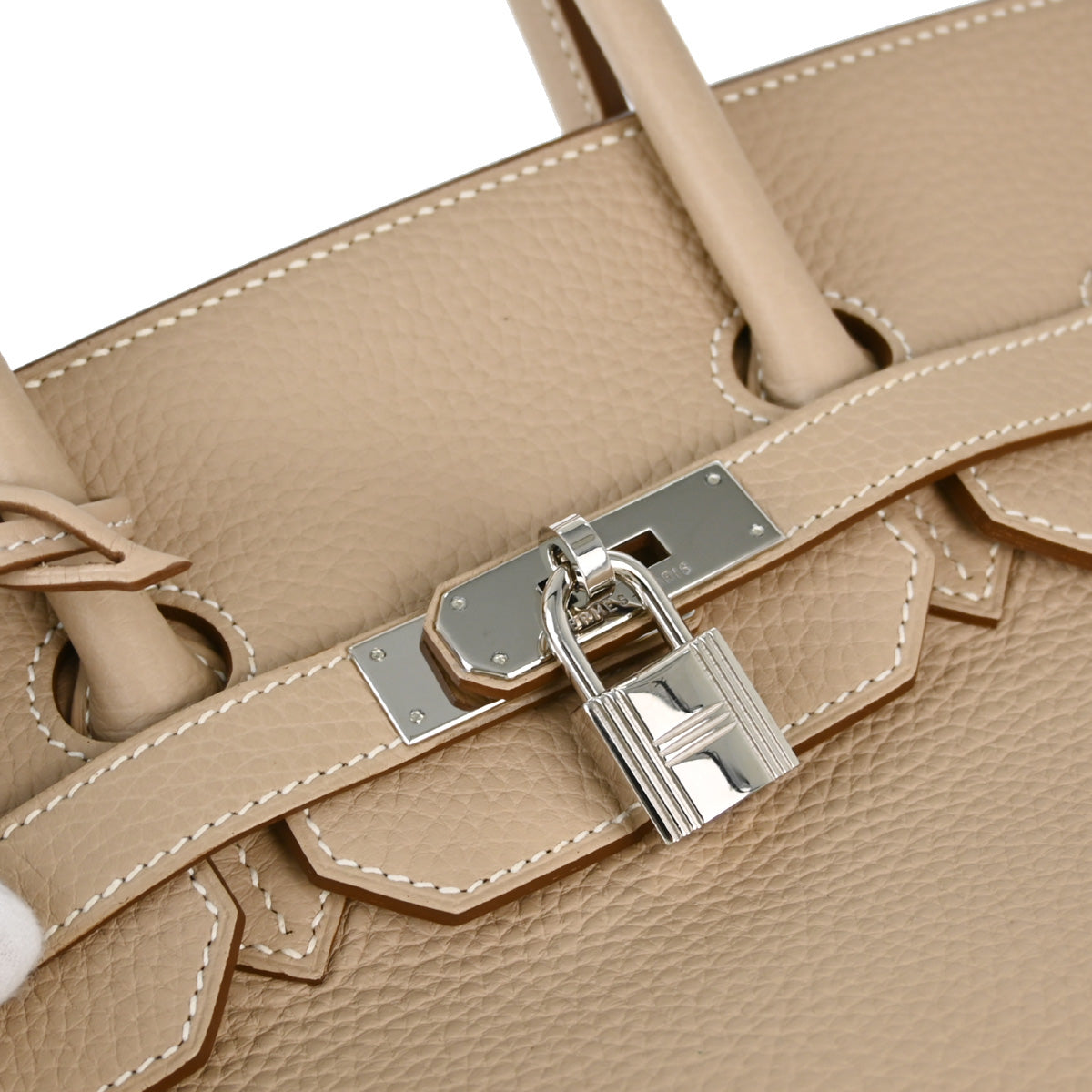 Hermes 2013 Argile Taurillon Clemence Birkin 35 Handbag