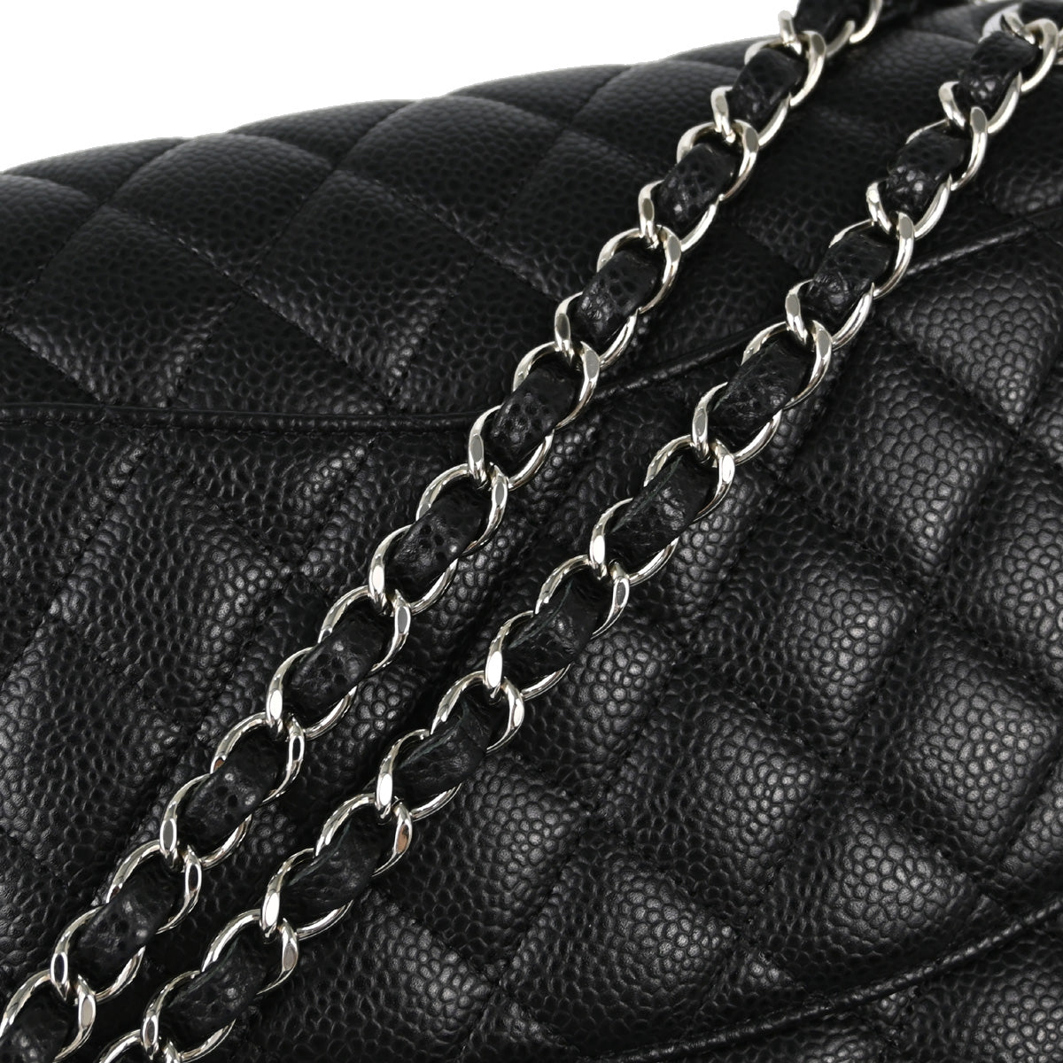 Chanel 2019 Black Caviar Medium Classic Double Flap Shoulder Bag