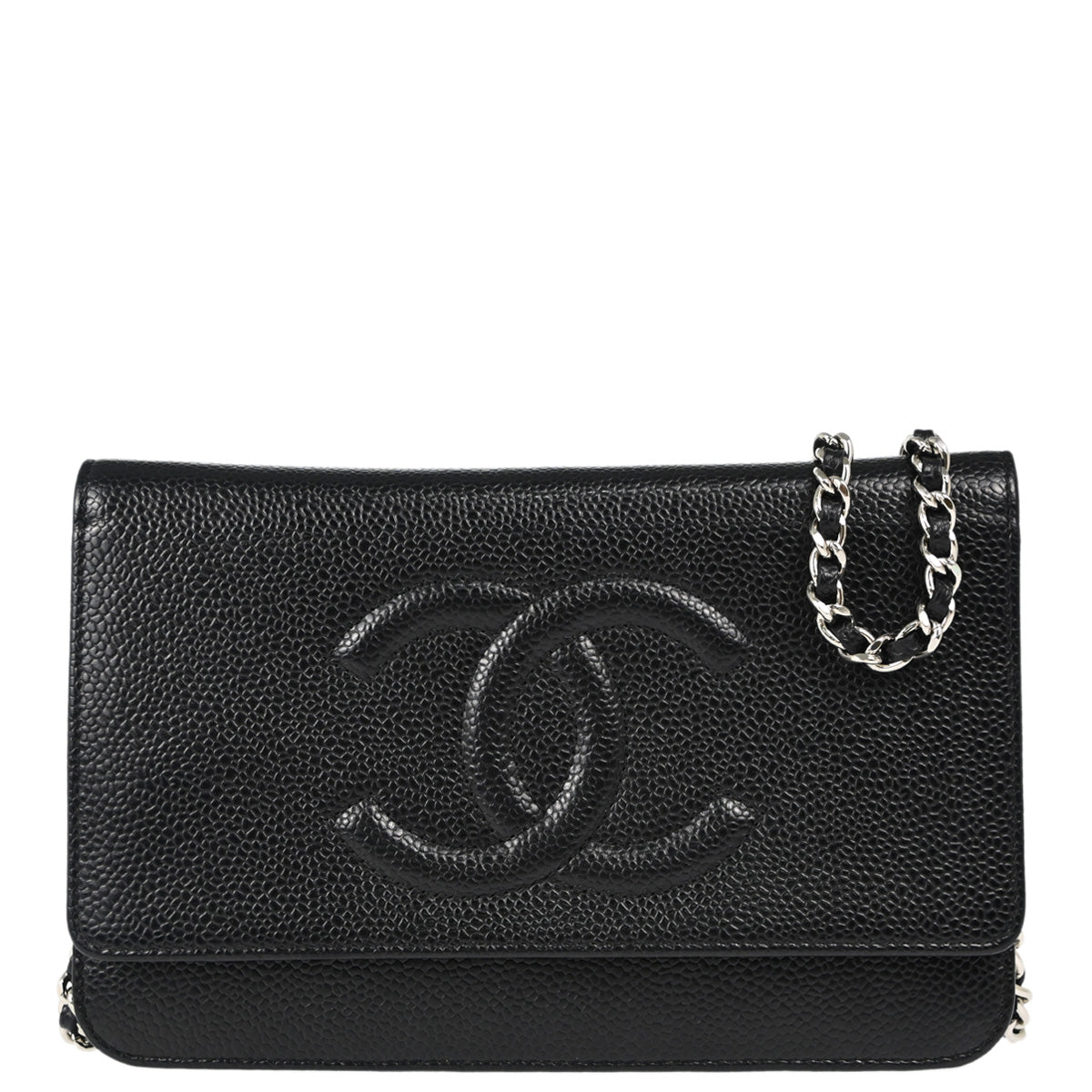 Chanel 2014 Black Caviar Wallet On Chain WOC