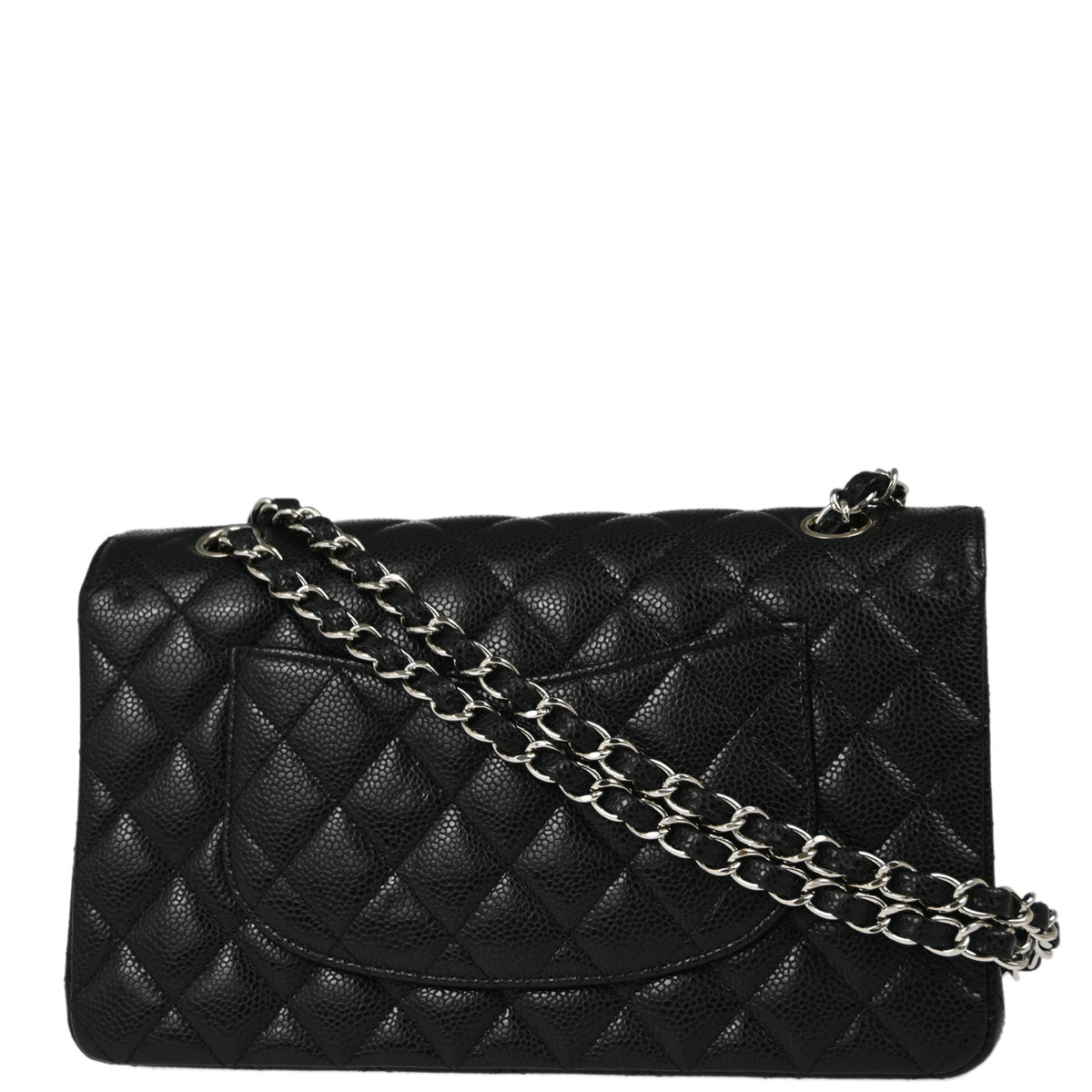 Chanel 2013-2014 Black Caviar Medium Classic Double Flap Shoulder Bag