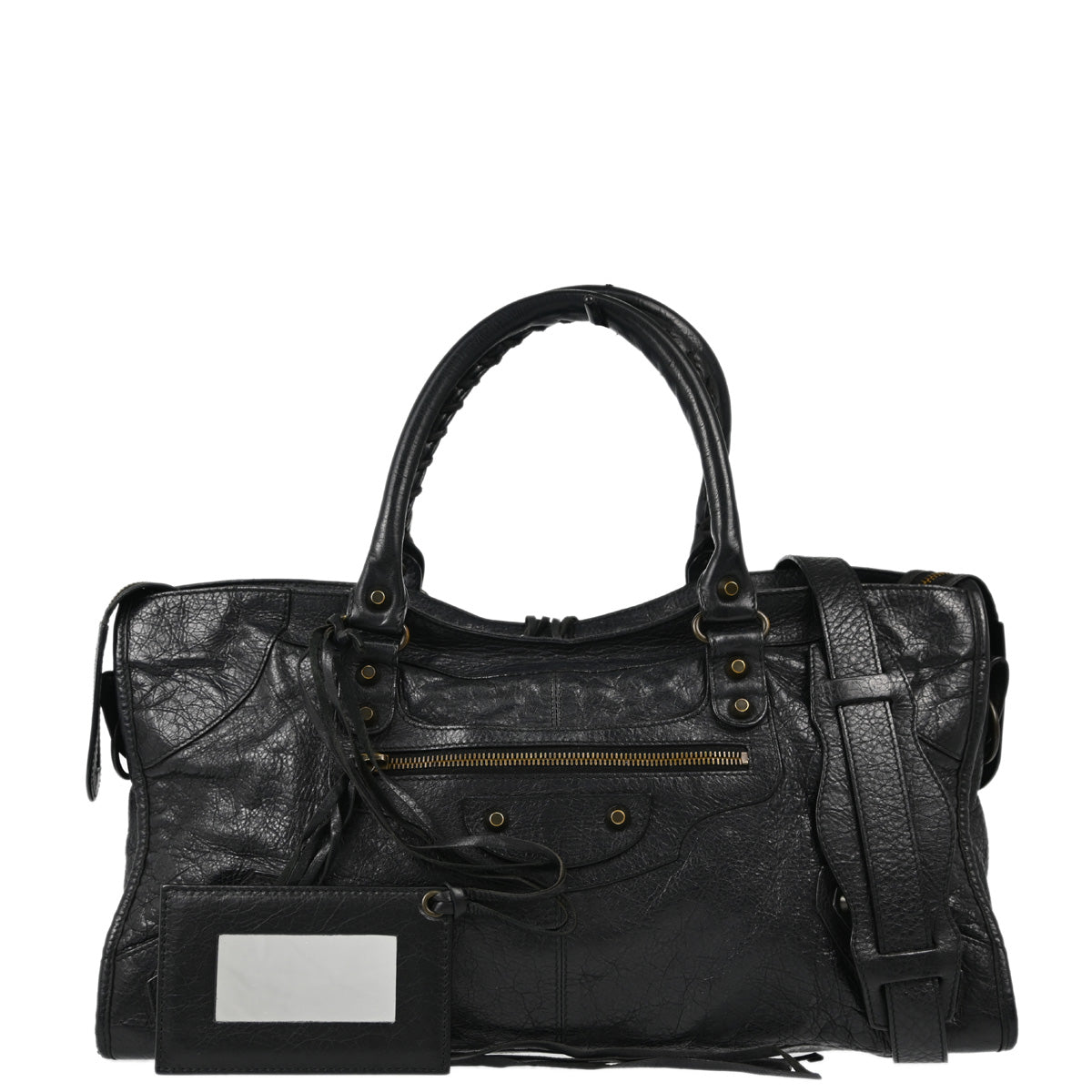 Balenciaga 2013 Black Goatskin The Part-Time 2way Shoulder Handbag