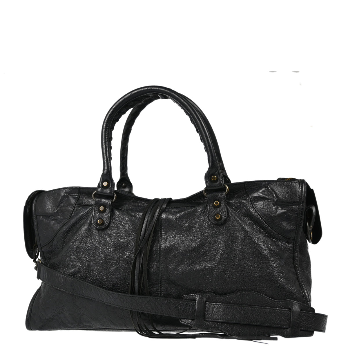 Balenciaga 2013 Black Goatskin The Part-Time 2way Shoulder Handbag