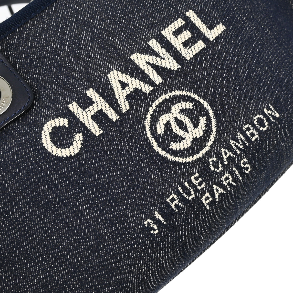 Chanel 2014-2015 Navy Canvas Deauville 2way Bowling Bag