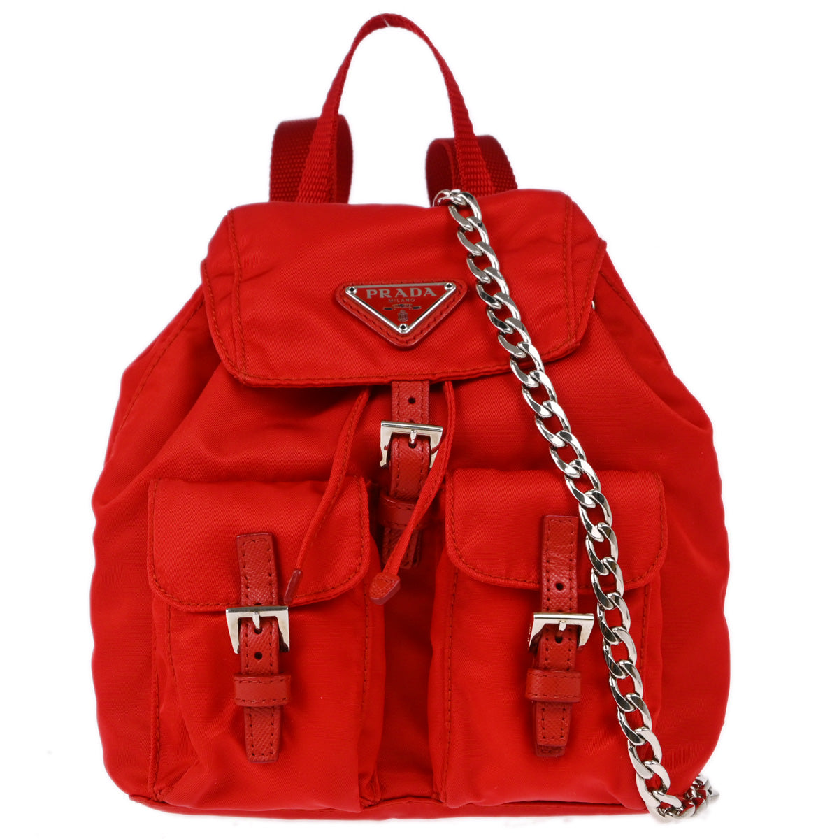 Prada Red Nylon 2way Backpack