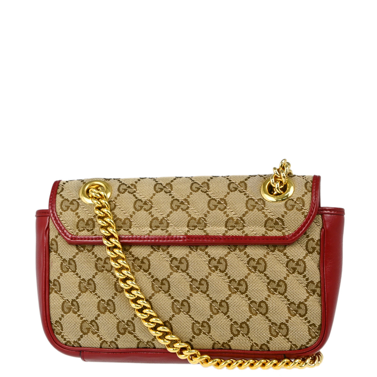 Gucci 2020 Beige Red Marmont Crossbody Bag