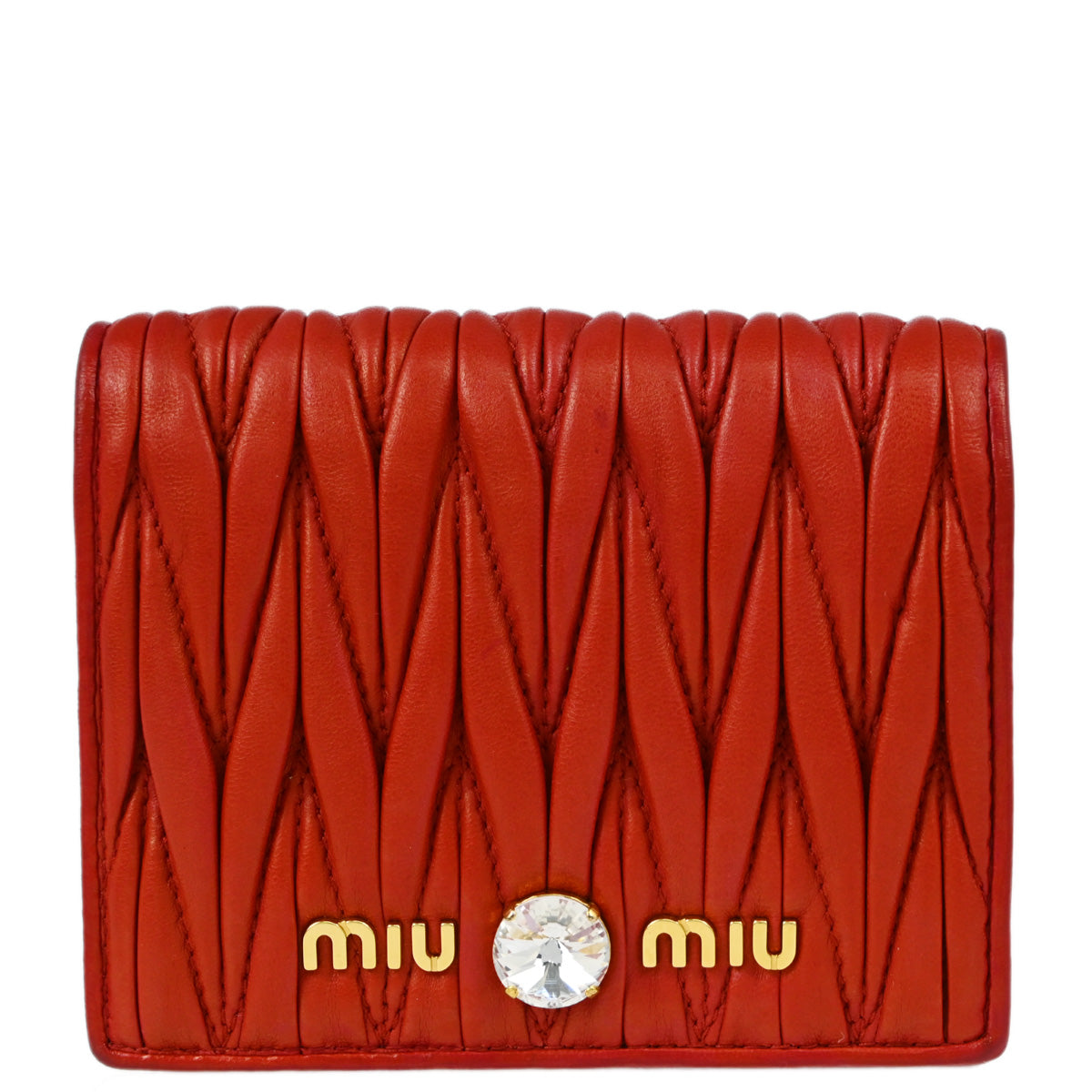 Miu Miu Red Lambskin Wallet