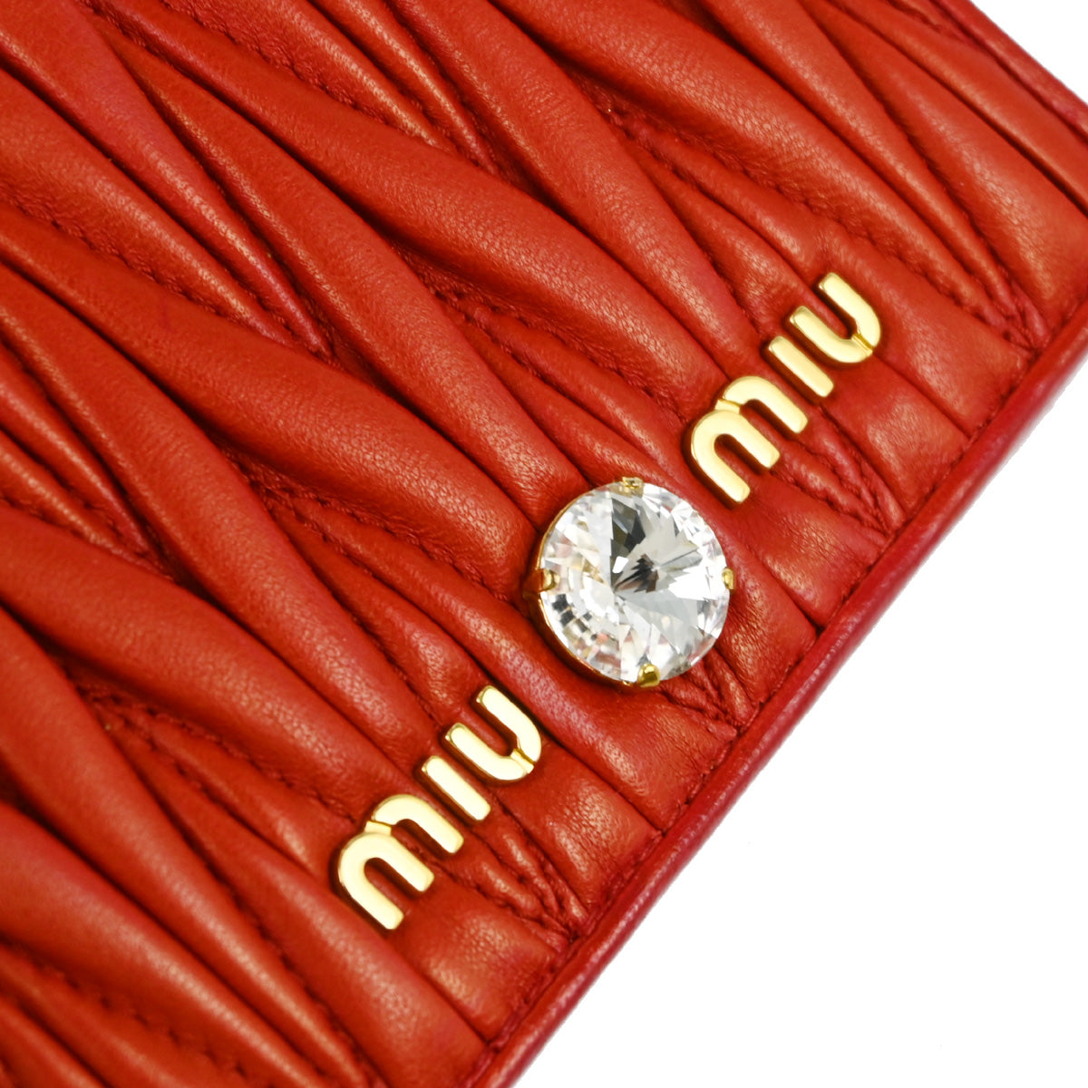 Miu Miu Red Lambskin Wallet