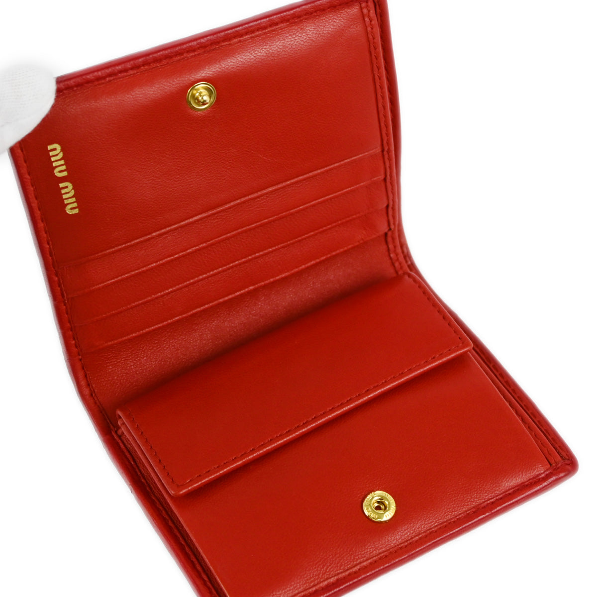 Miu Miu Red Lambskin Wallet