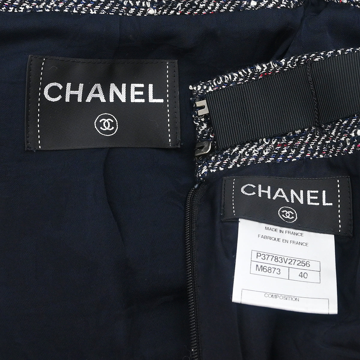 Chanel 2010 Setup Suit Jacket Skirt Navy #40