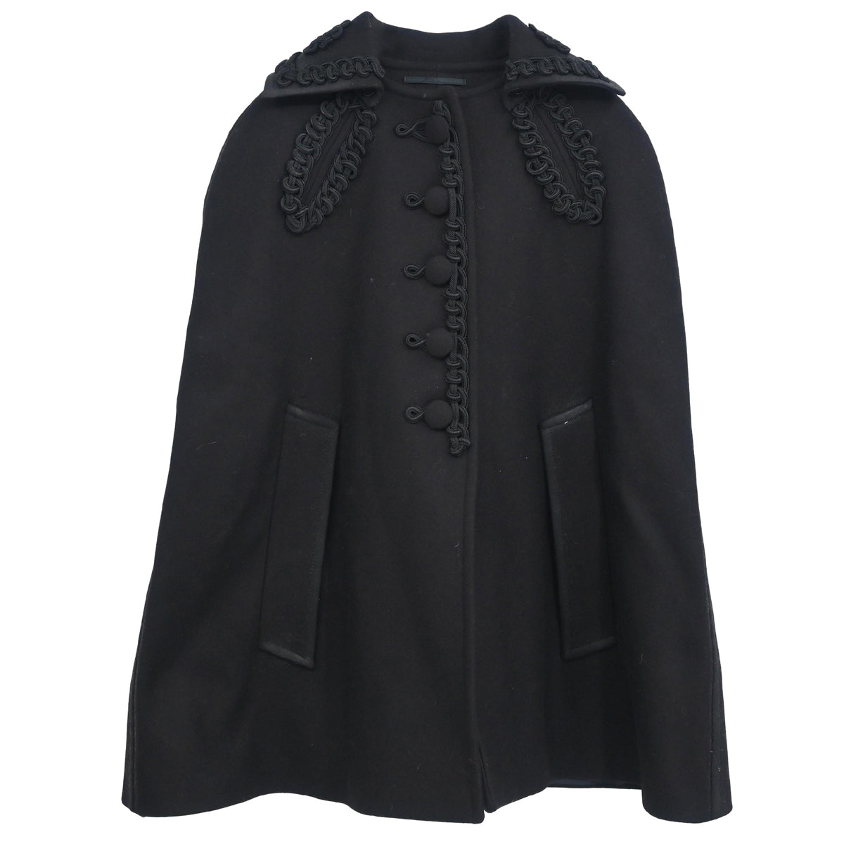 Prada 2016 Cape Coat Black #38