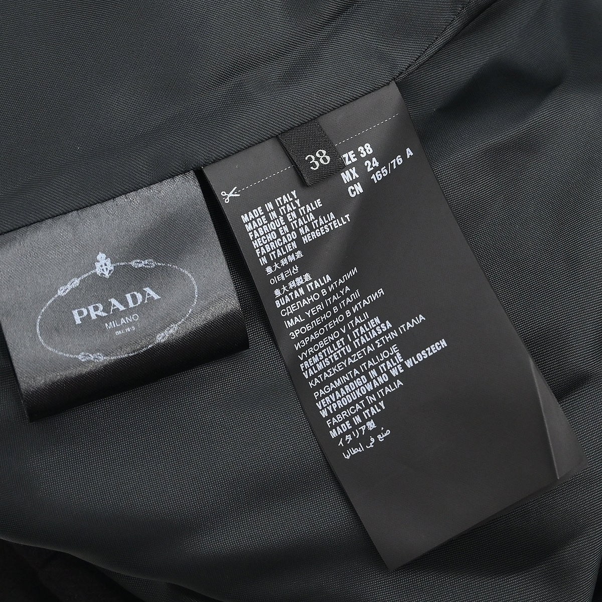 Prada 2016 Cape Coat Black #38