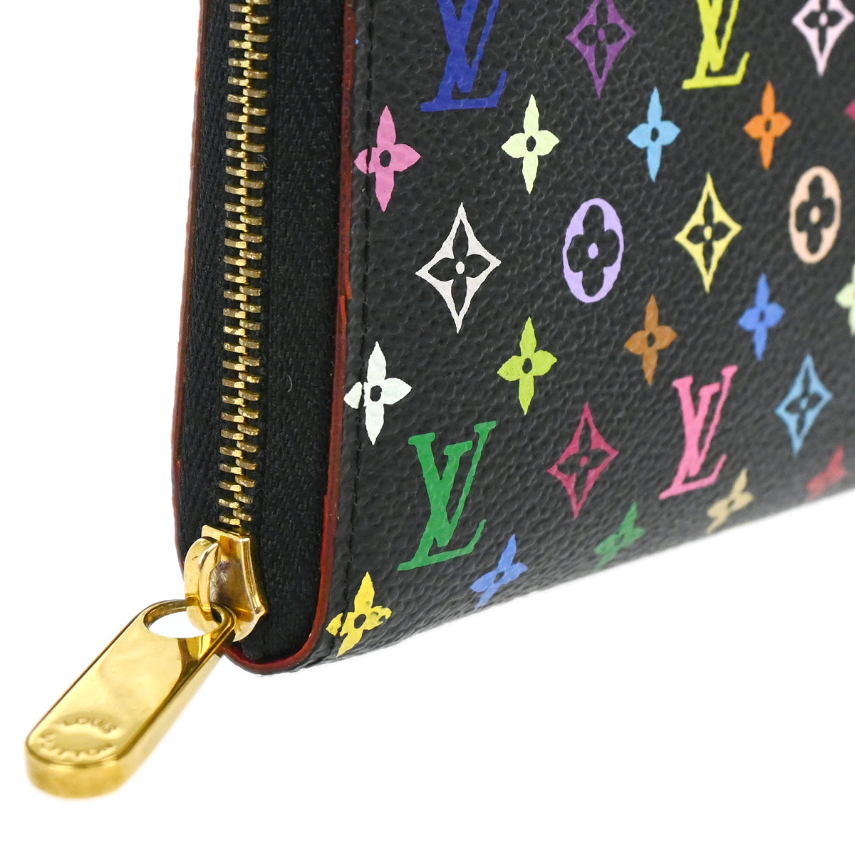 Louis Vuitton 2010 Black Multicolor Zippy Coin Purse Wallet M93740