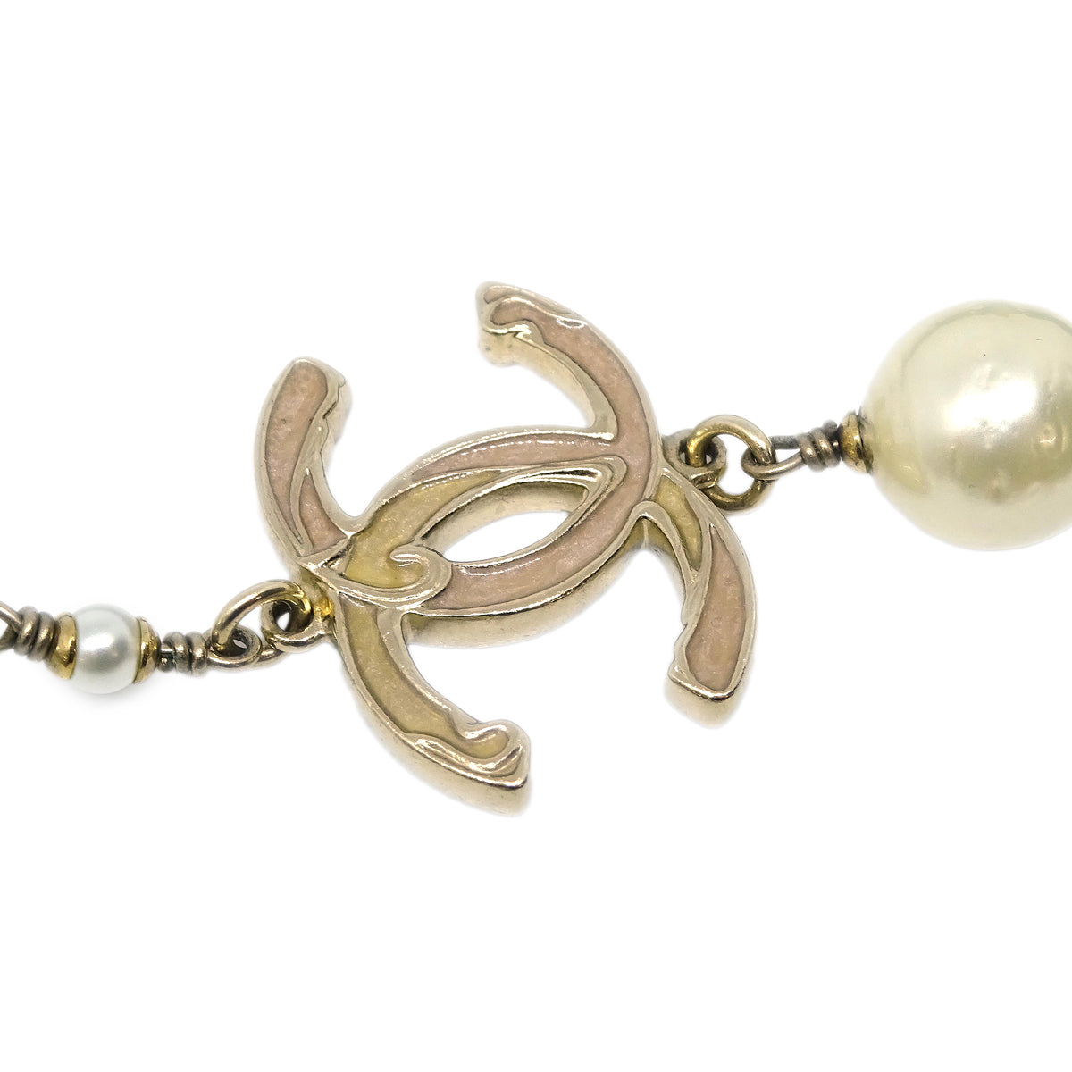 Chanel 2010 Costume Pearl Hair Accessories Gold 10P