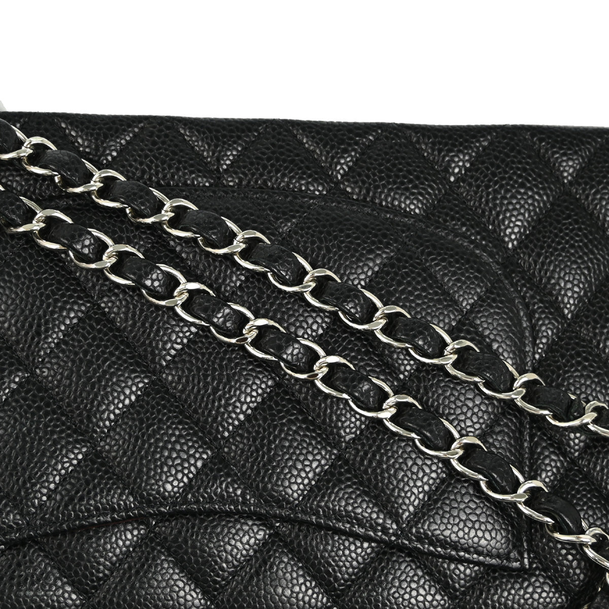 Chanel 2019 Black Caviar Medium Classic Double Flap Shoulder Bag