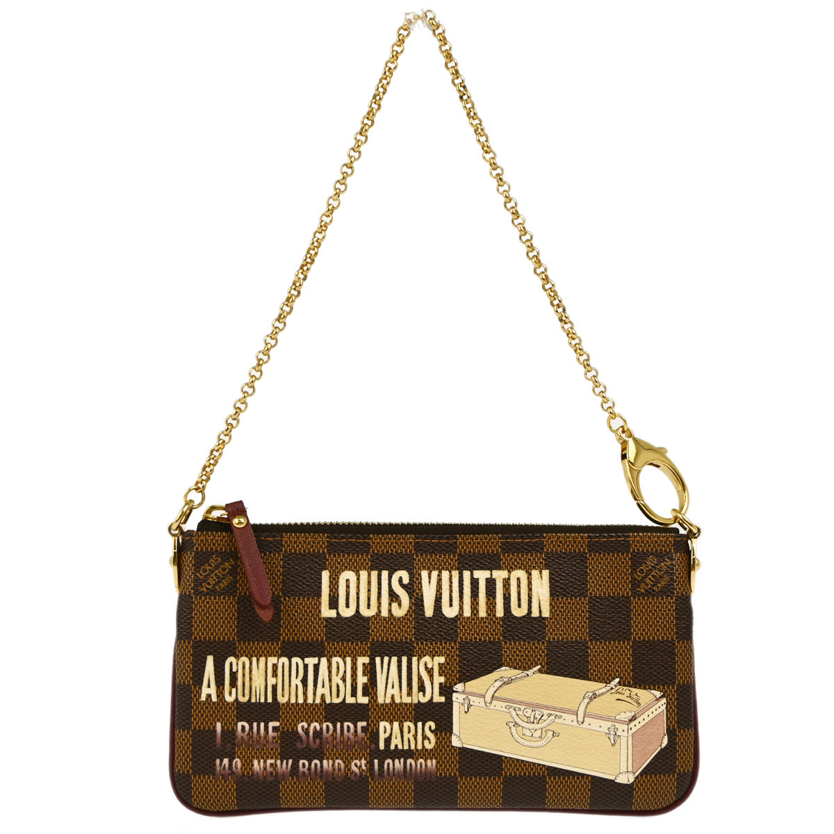 Louis Vuitton 2010 Damier Pochette Milla MM Handbag N63091