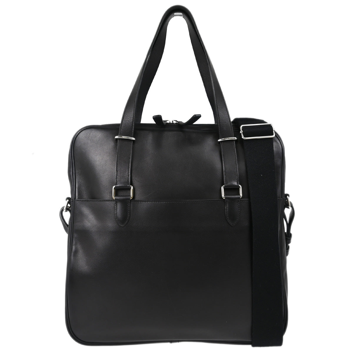 Hermes 2013 Black Evergrain 2way Shoulder Business Handbag