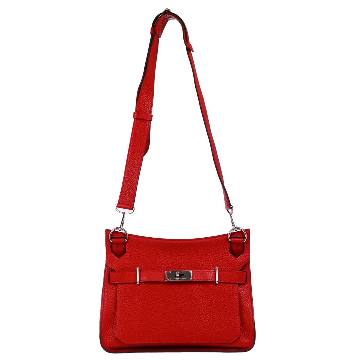 Hermes 2013 Red Taurillon Clemence Jypsiere 31 Shoulder Bag