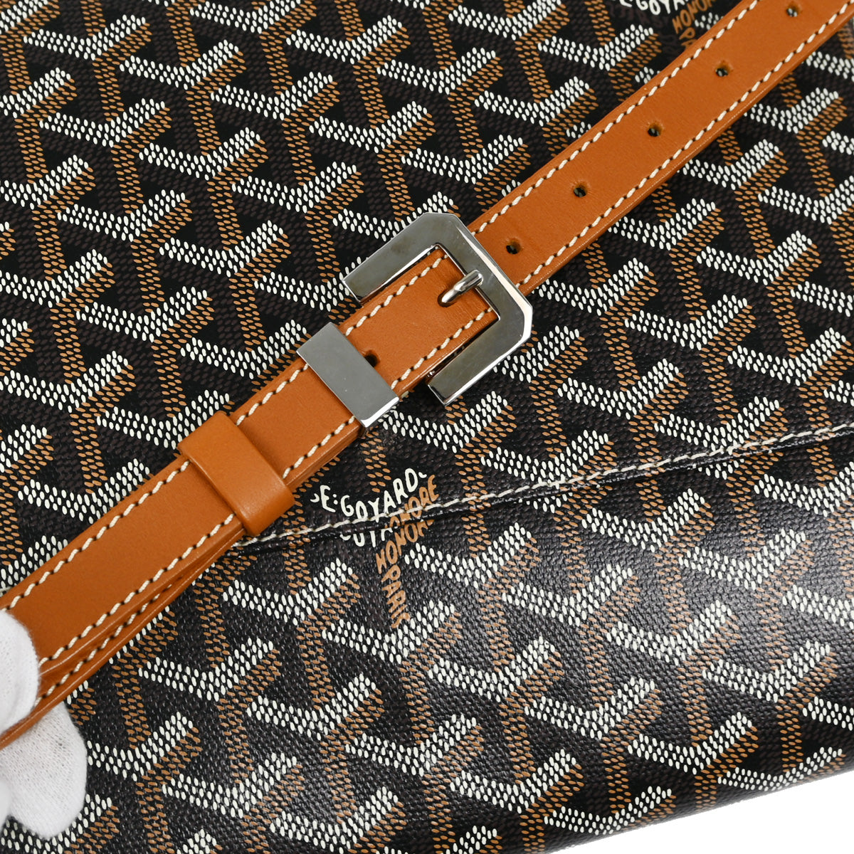 Goyard Brown Belvedere MM Shoulder Bag