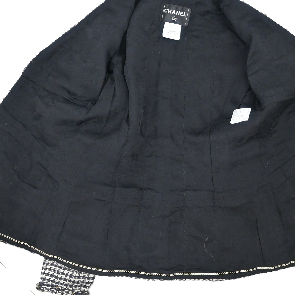 Chanel 2014-2015 Collarless Jacket Black Star #38