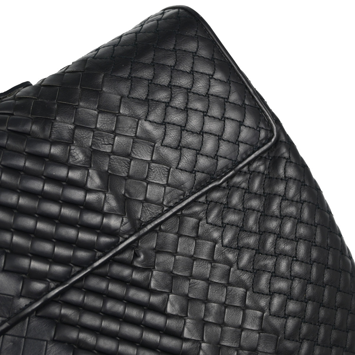 Bottega Veneta Black Intrecciato Briefcase Handbag