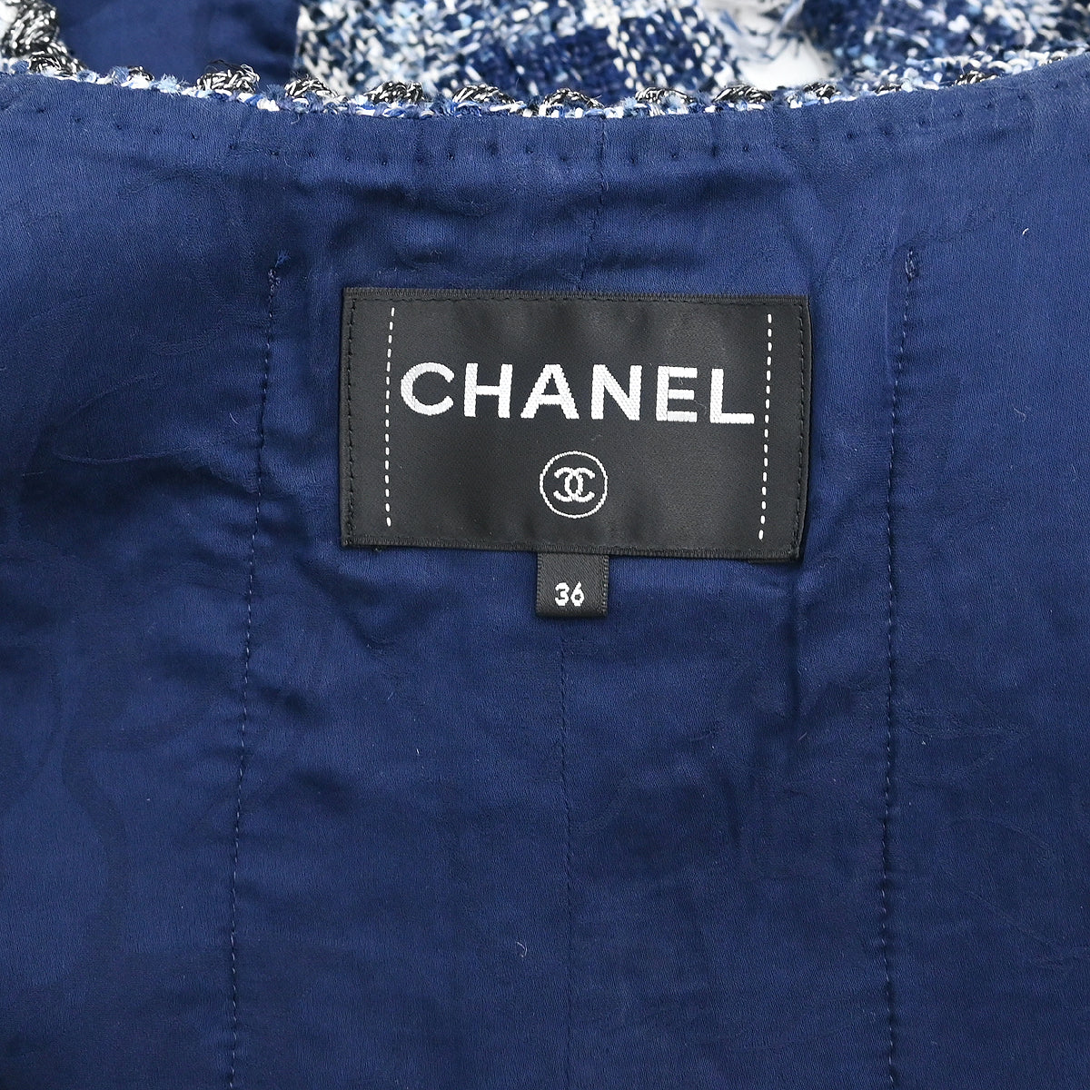 Chanel 2018 Collarless Jacket Navy #36