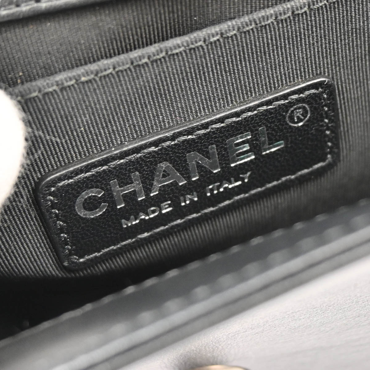 Boy Chanel 2014-2015 Black Calfskin Fabric Small Chain Shoulder Bag