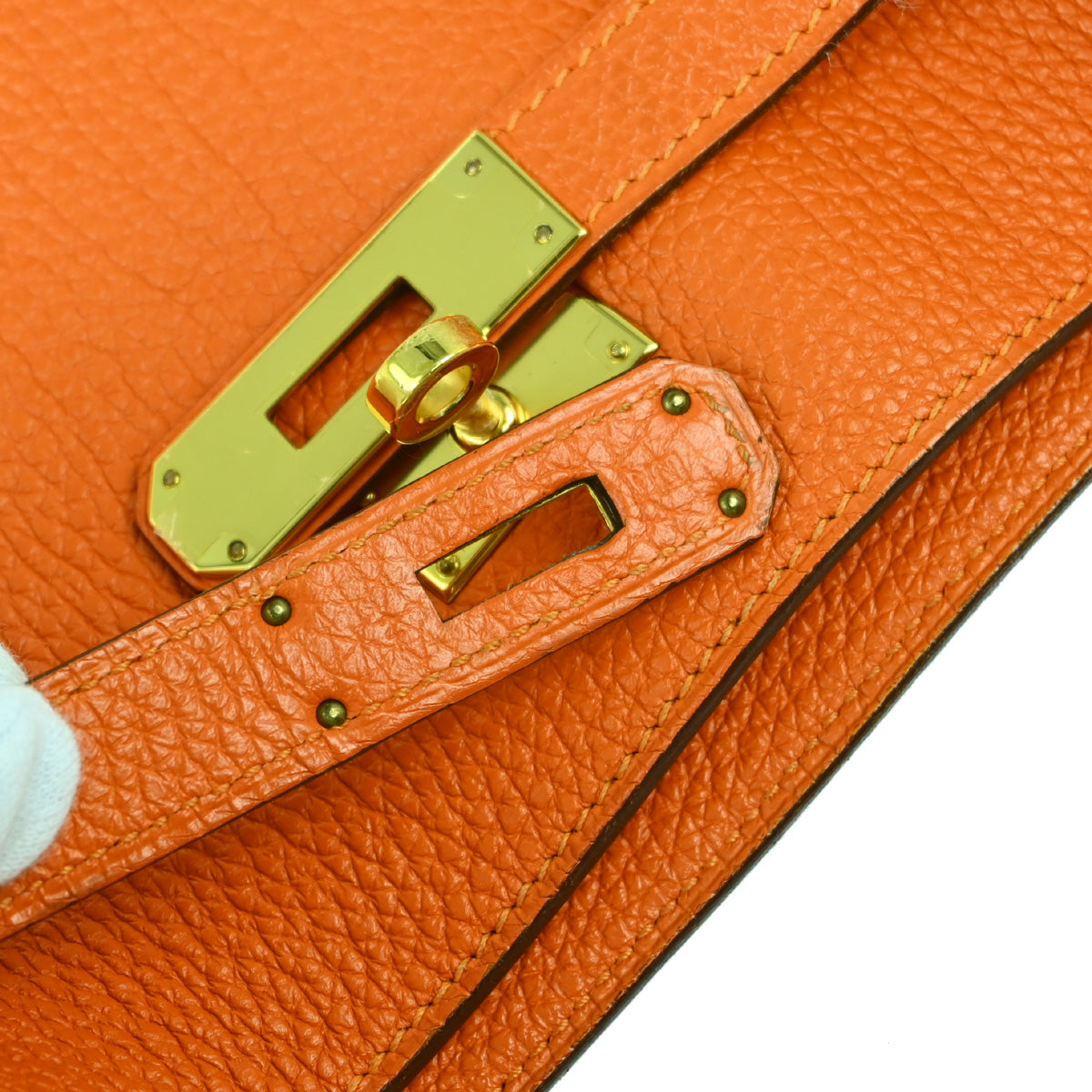 Hermes 2010 Orange Togo So Kelly 26 Shoulder Bag