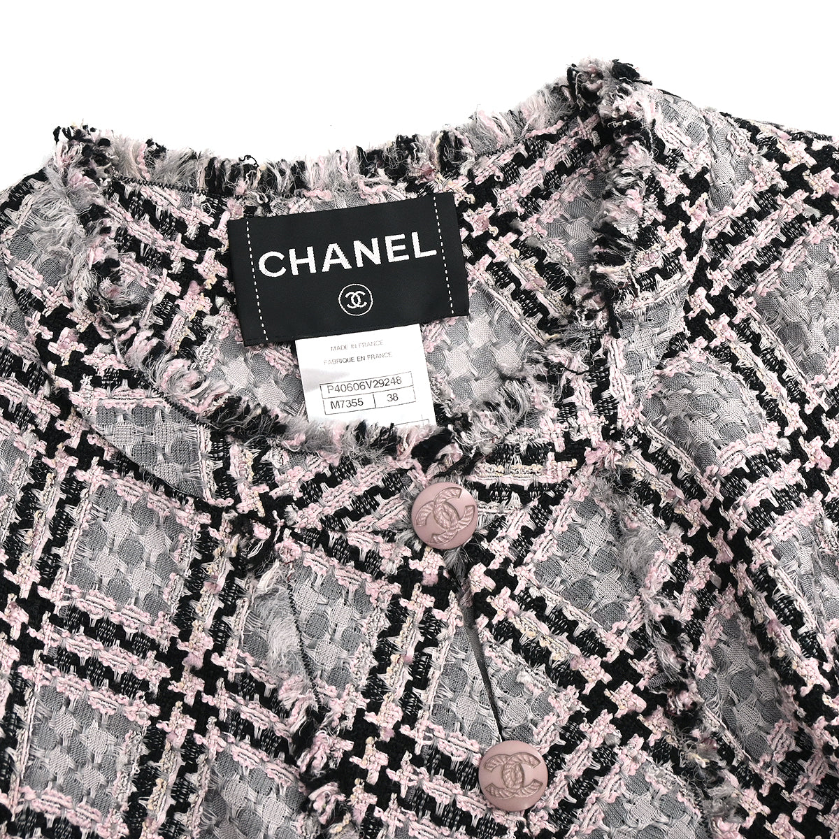 Chanel 2010 Collarless Jacket Gray #38