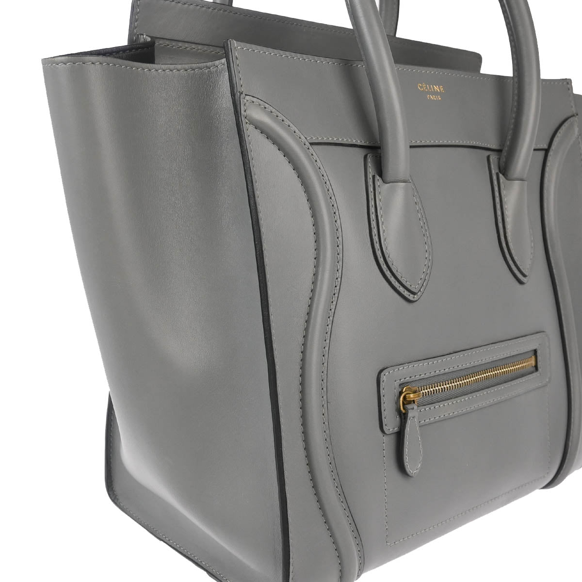 Celine Gray Mini Luggage Handbag