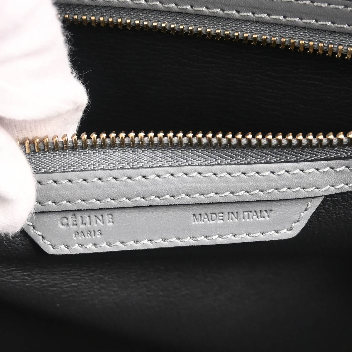 Celine Gray Mini Luggage Handbag