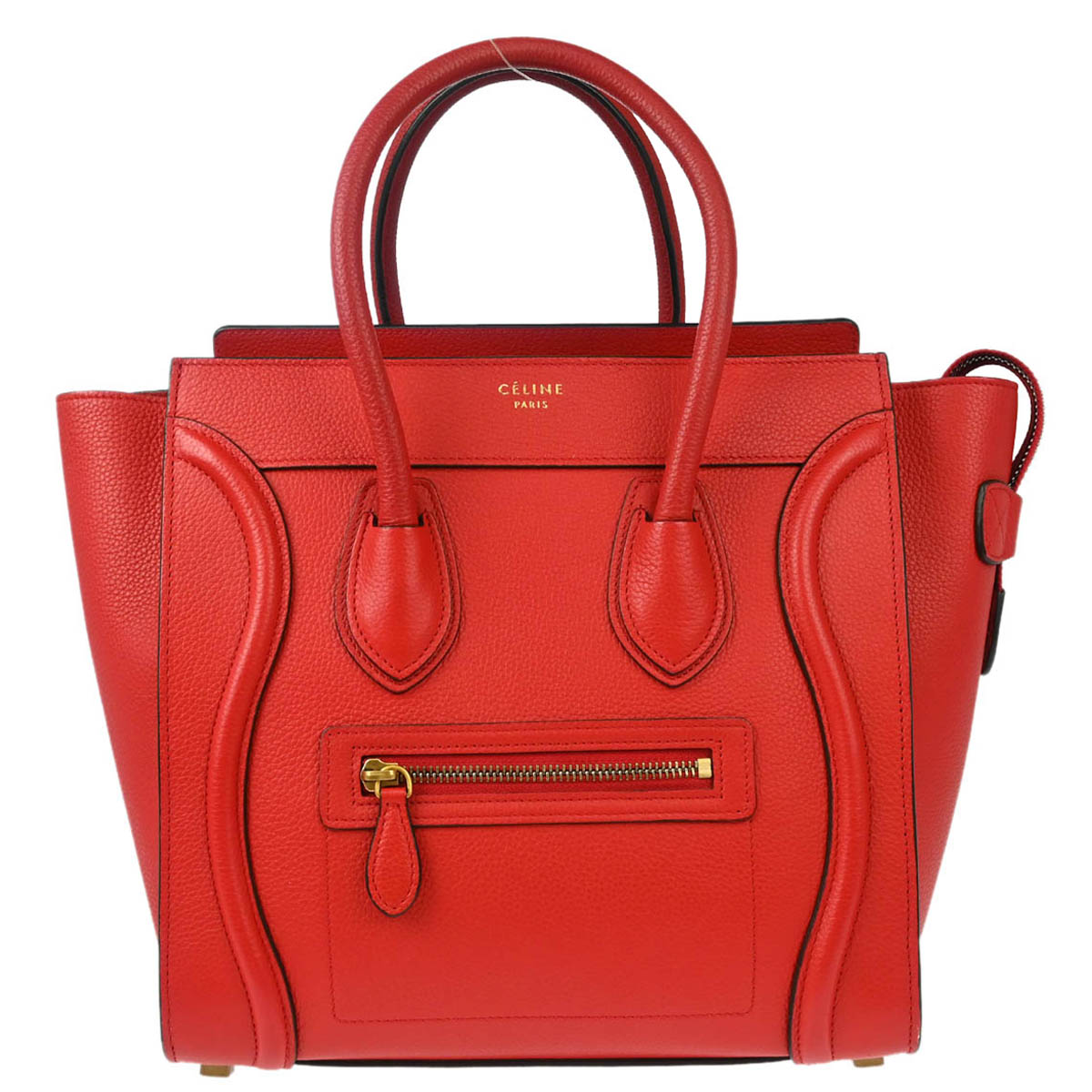 Celine Red Micro Luggage Handbag